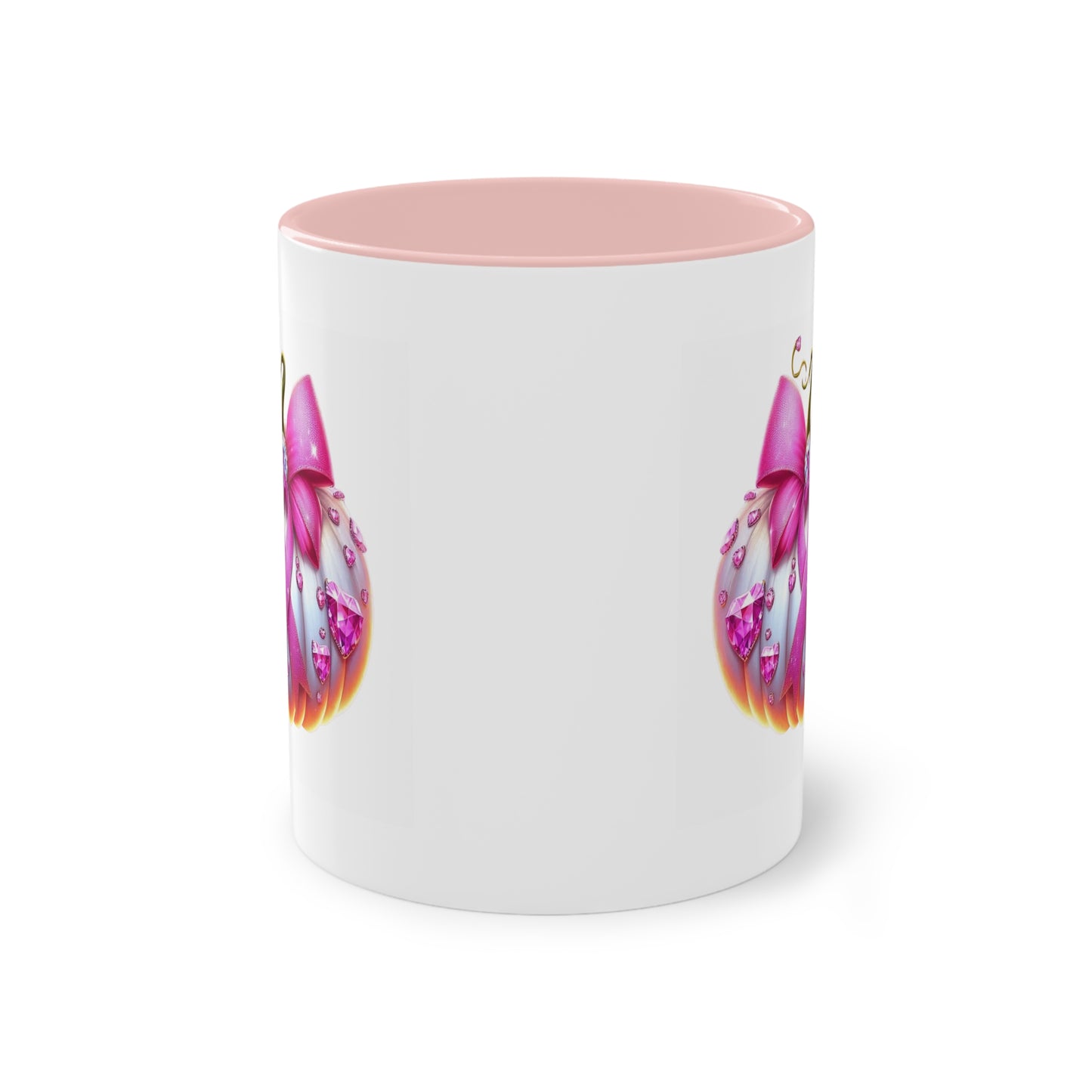 Vibrant Two-Tone Coffee Mug with Floral Design - Perfect Gift for Nature Lovers