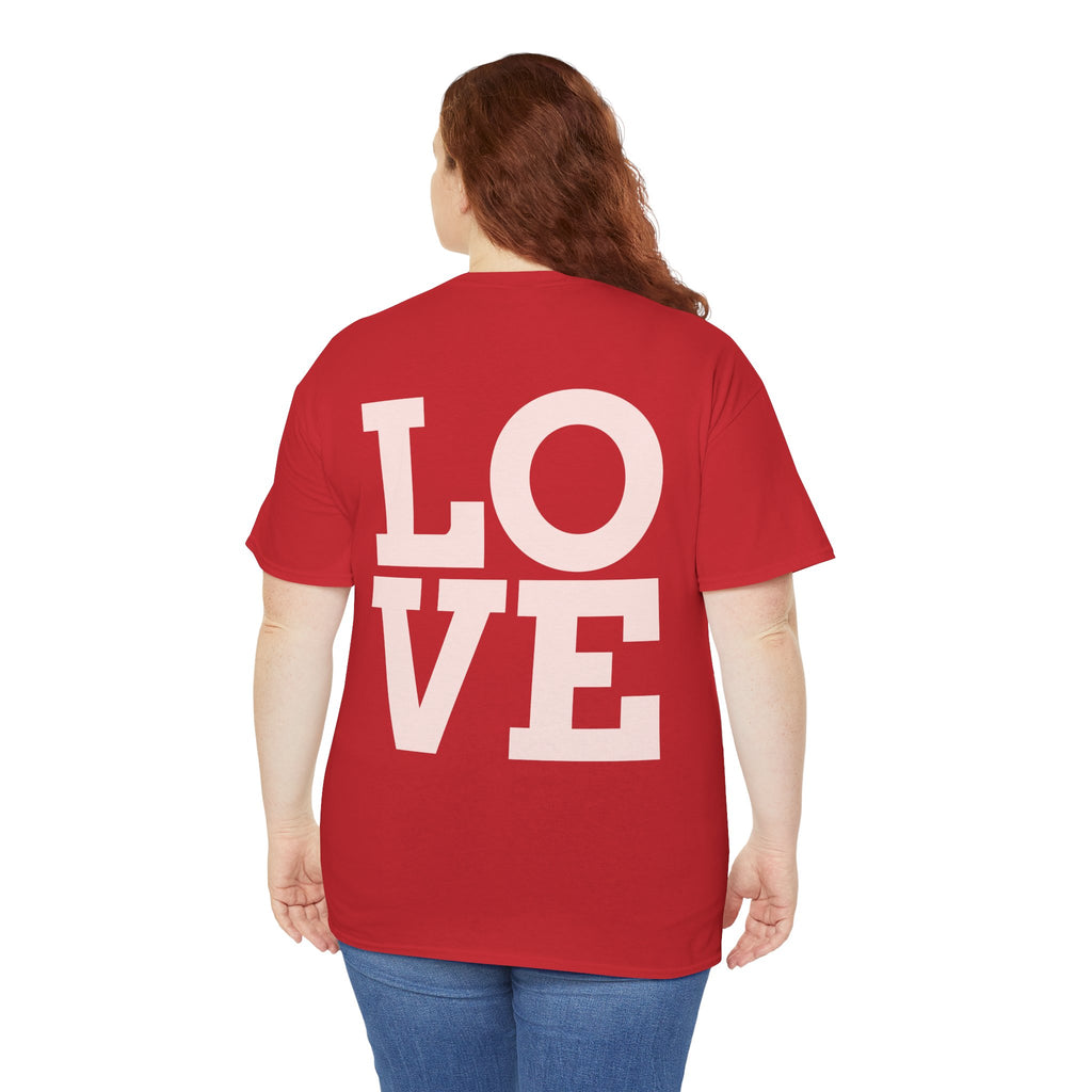 Pink Heart Cherries Tee  LOVE Graphic Valentine T-Shirt