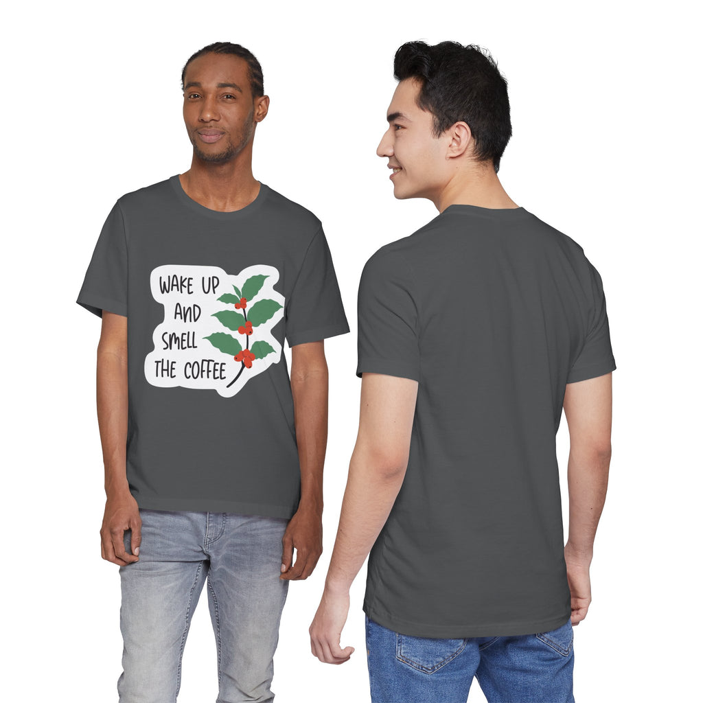 Wake Up and Smell the Coffee Tee  Coffee Plant Graphic T-Shirt
