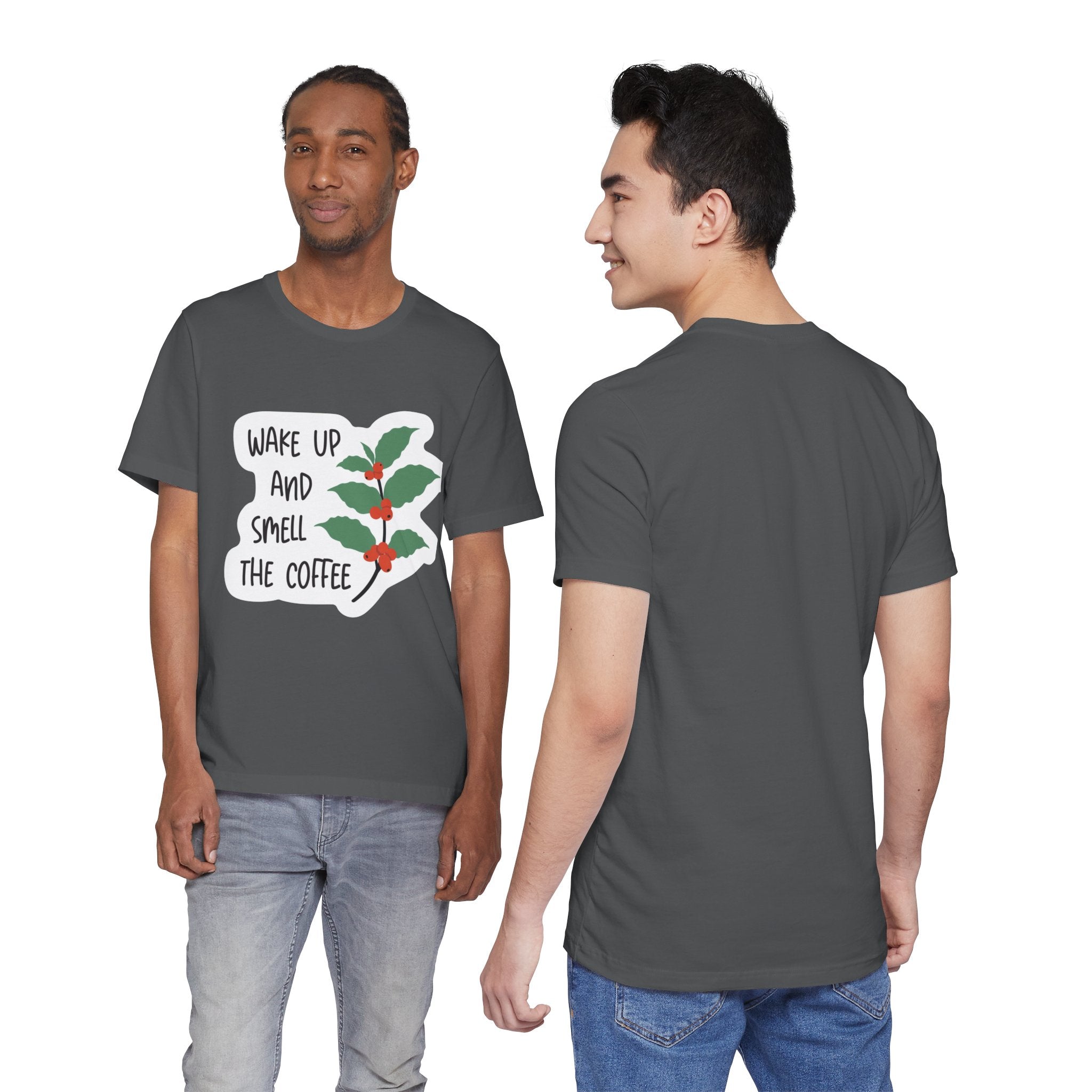 Wake Up and Smell the Coffee Tee  Coffee Plant Graphic T-Shirt