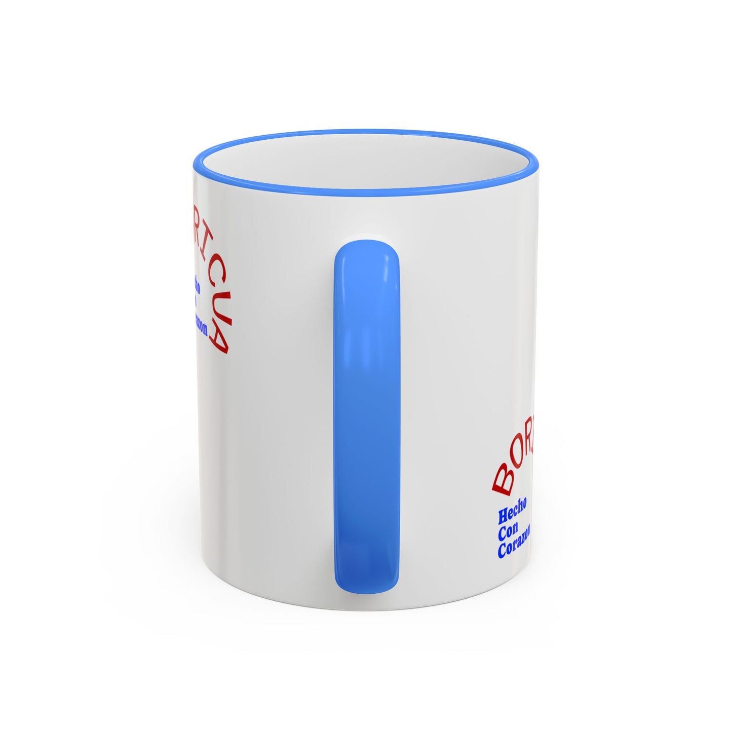 Puerto Rico Flag Heart Accent Rim Mug — Patriotic Coffee Cup (11oz/15oz)