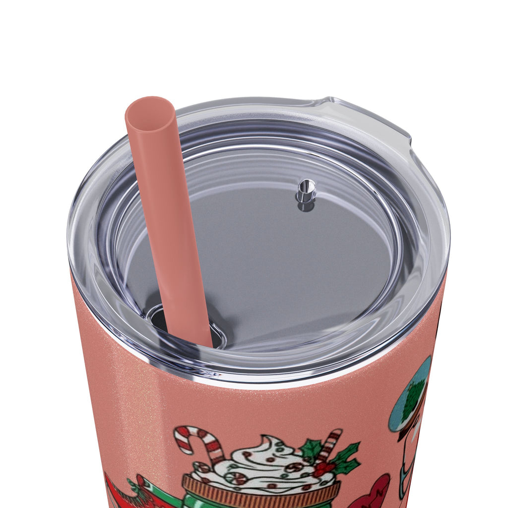 Emergency Department Nurse Christmas Skinny Tumbler - 20oz Holiday Medical Travel Cup with Straw Medical Christmas Mug