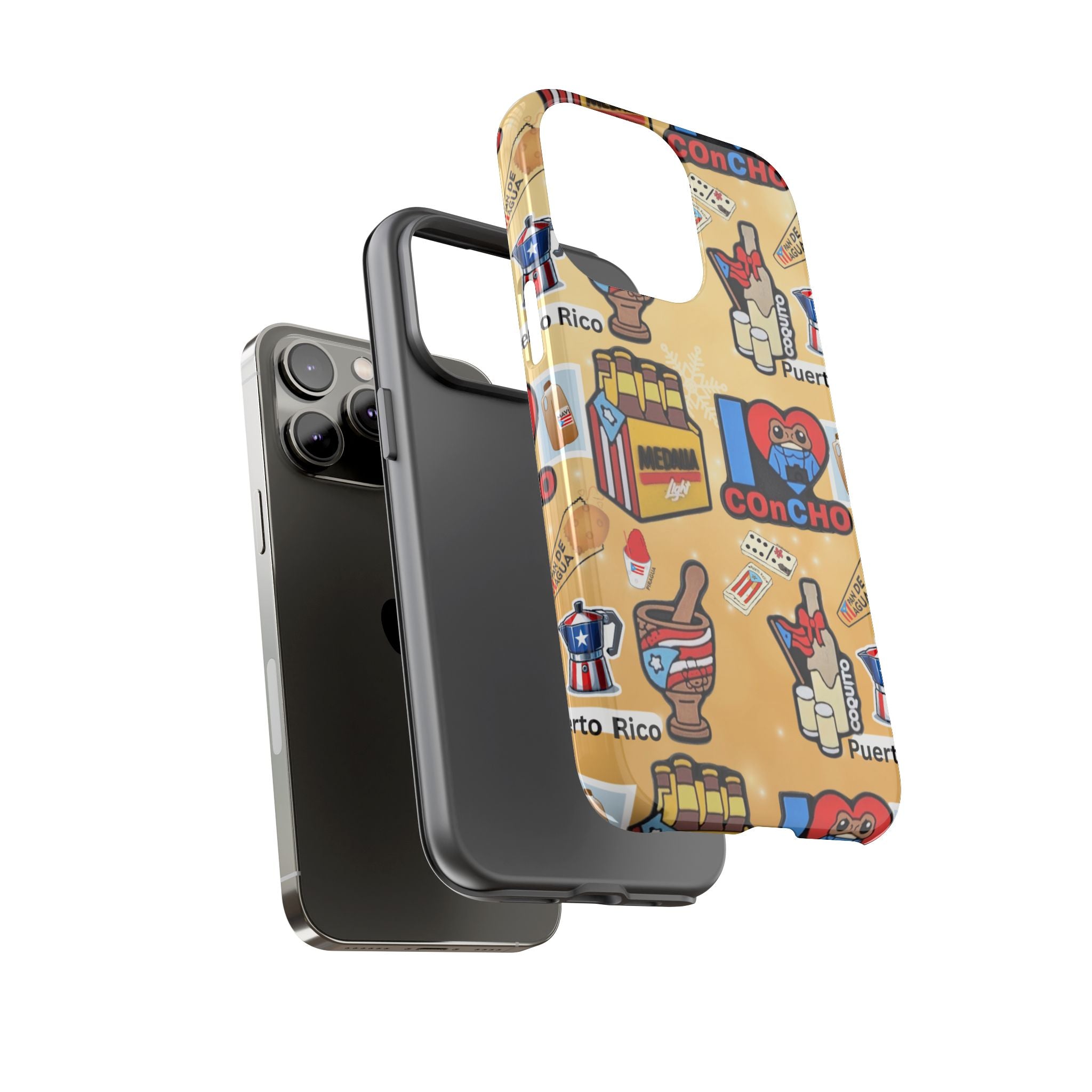 Puerto Rico Sticker Collage Tough Case  ‘I  Concho’ Pattern Phone Case