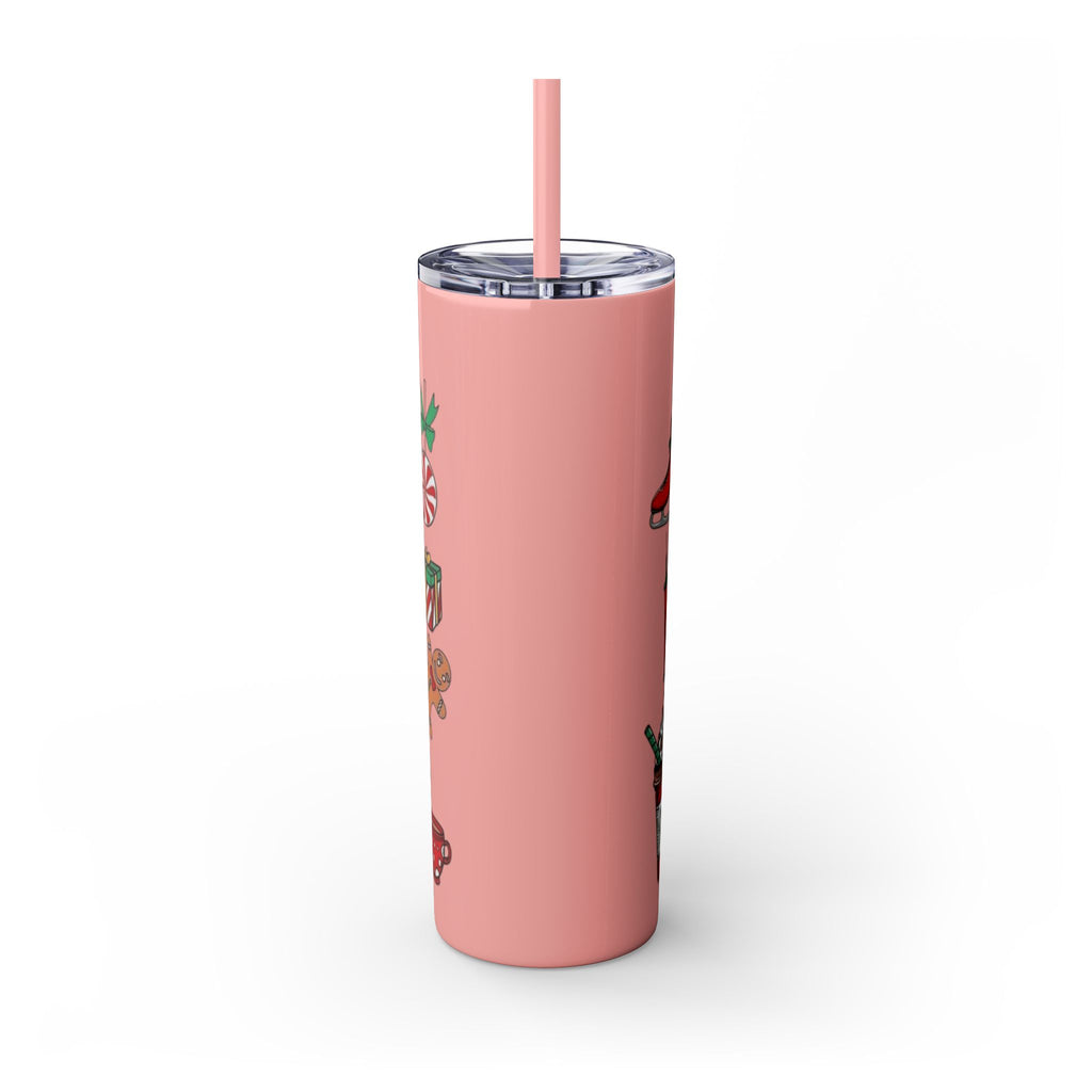 Emergency Department Nurse Christmas Skinny Tumbler - 20oz Holiday Medical Travel Cup with Straw Medical Christmas Mug