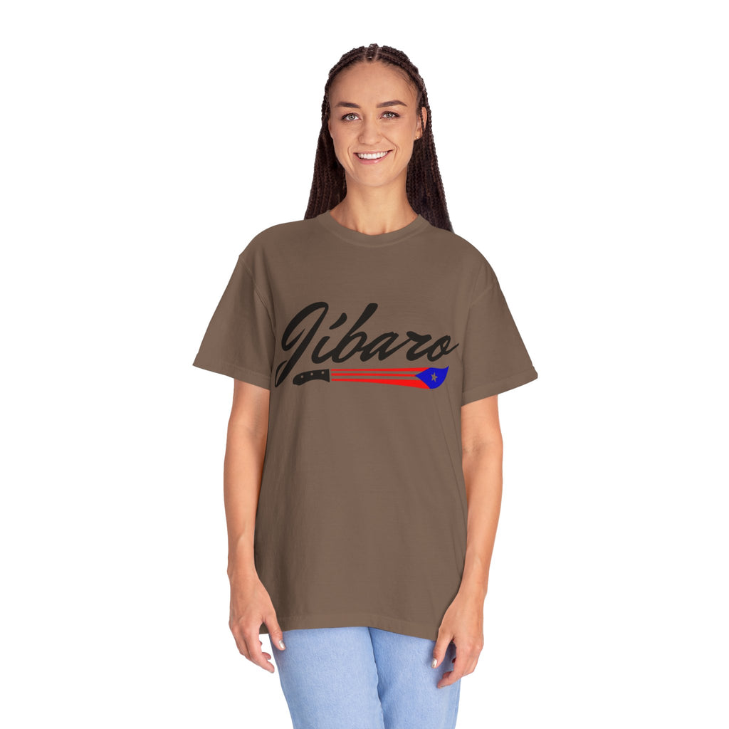 T-Shirt  "Jíbaro" Puerto Rican Heritage Tee (Back Machete  Sombrero de Paja Design) Puerto Rico’s Navidades