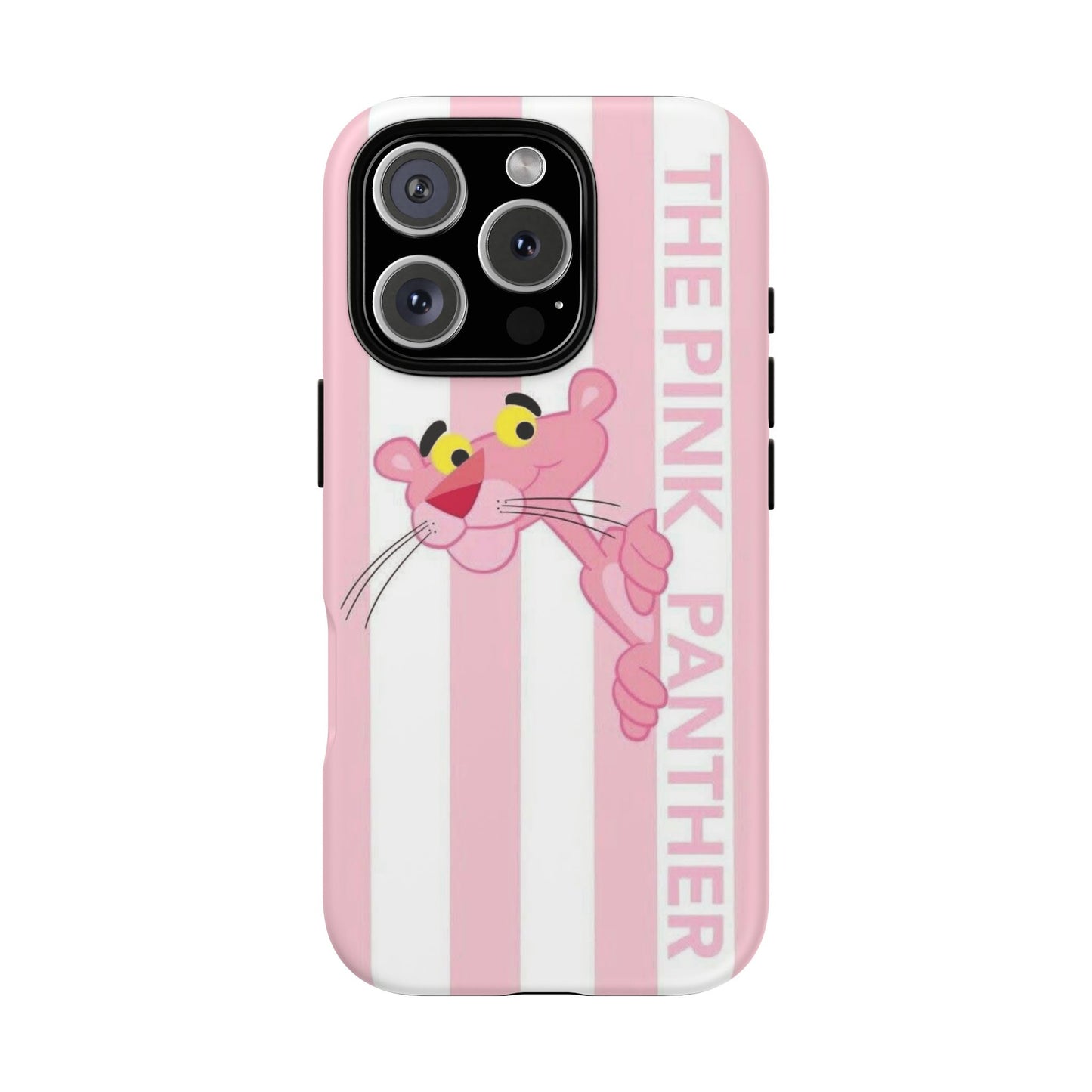 Pink Panther Tough Case Retro Striped Phone Case with "The Pink Panther" Design