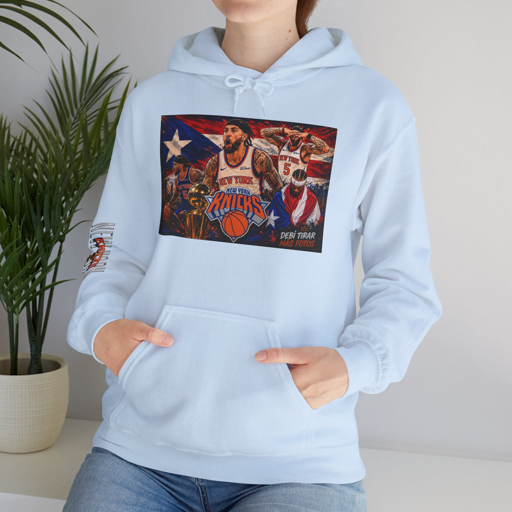 NY-K Retro Player Collage Hoodie — Basketball Fan Sweatshirt