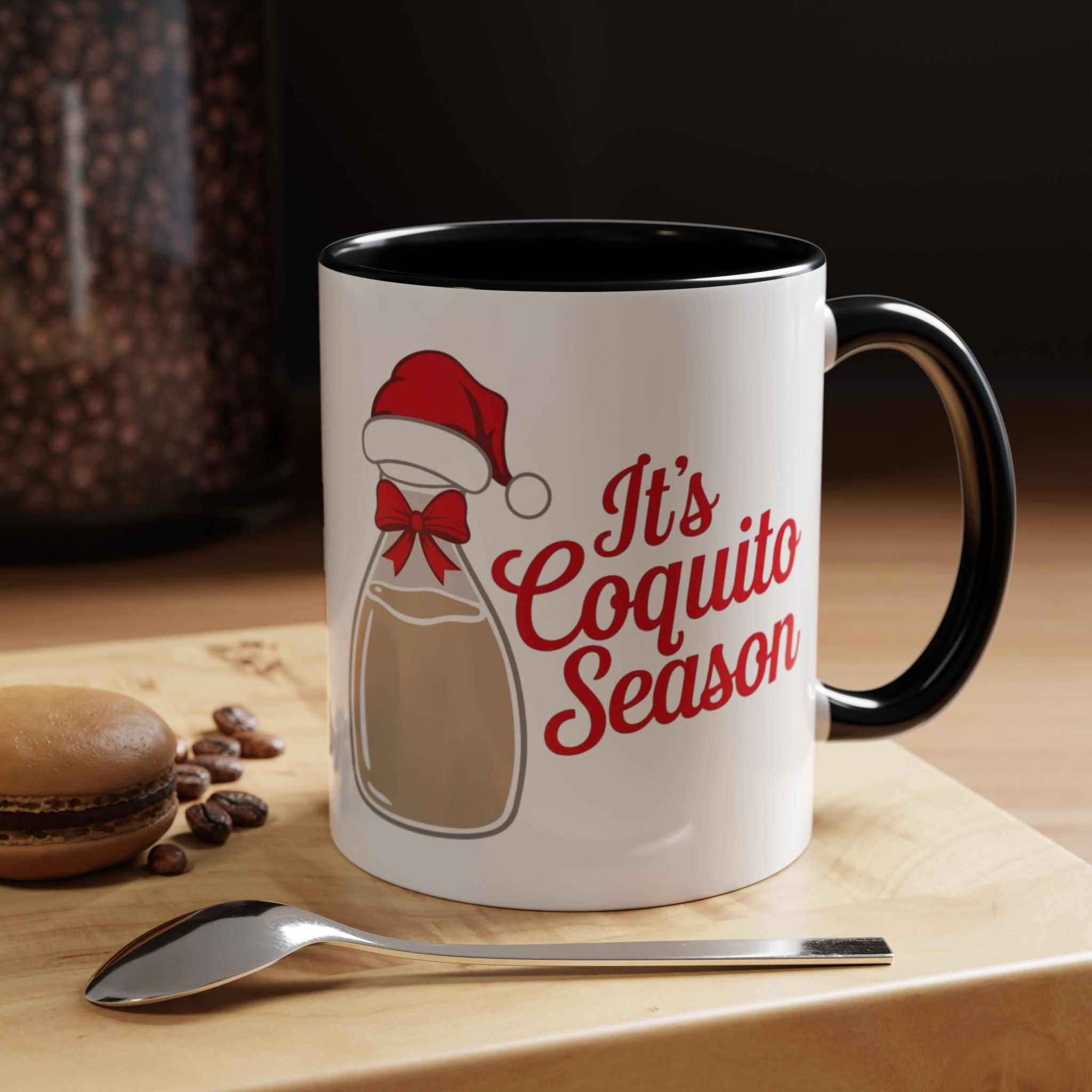 Herencia de Puerto Rico Mug Coquito Season Accent Mug Festive Holiday Coffee Cup