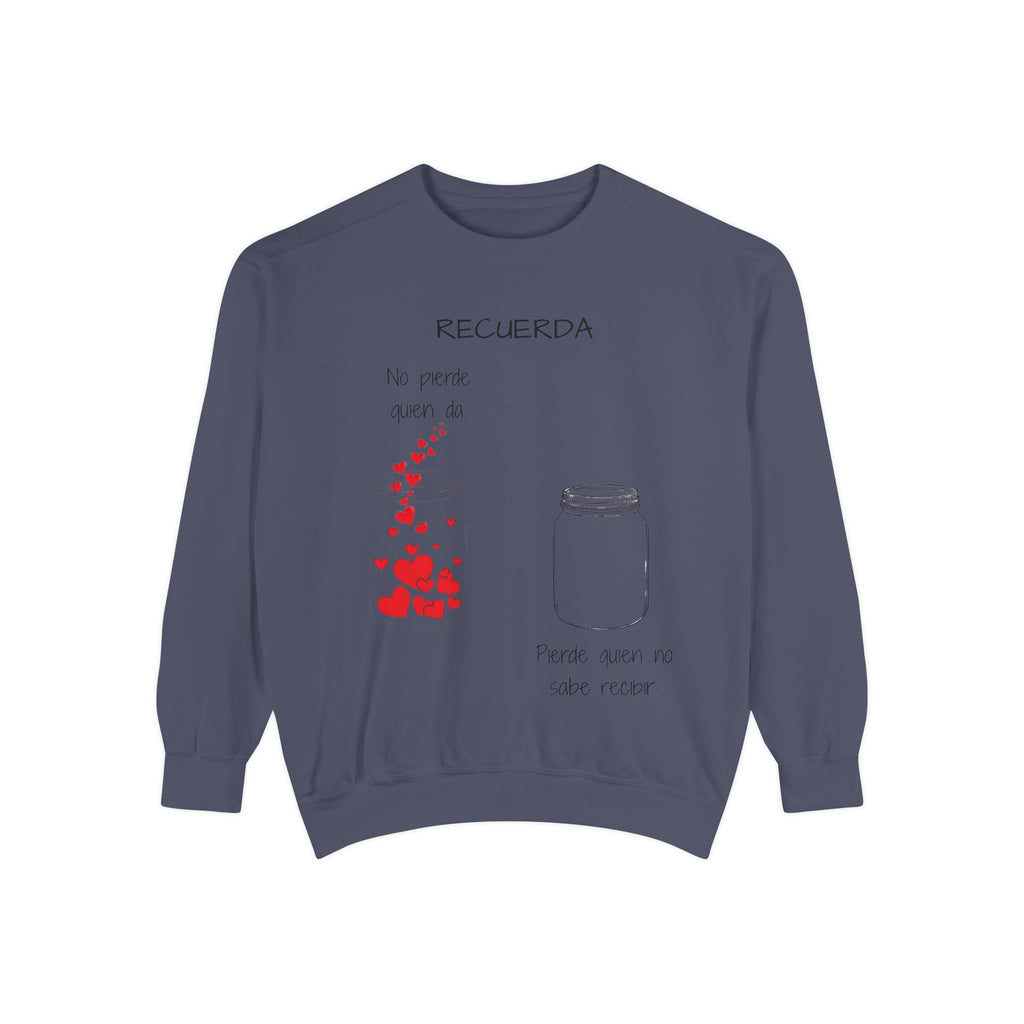 Recuerda: No Pierdas La Esperanza Jar of Hearts Sweatshirt