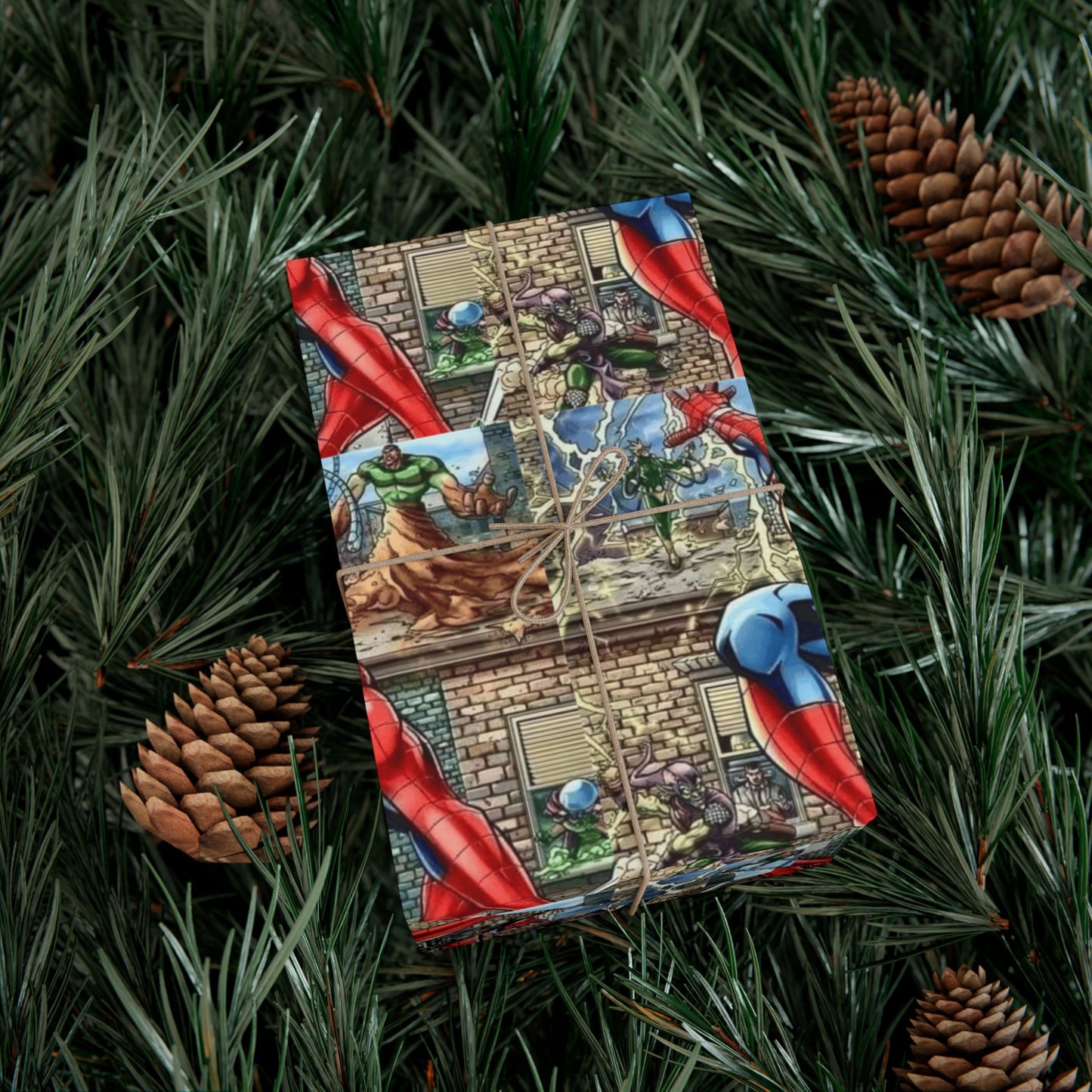 Superhero Pattern Gift Wrap Paper Super Heroe Comic Panel Design