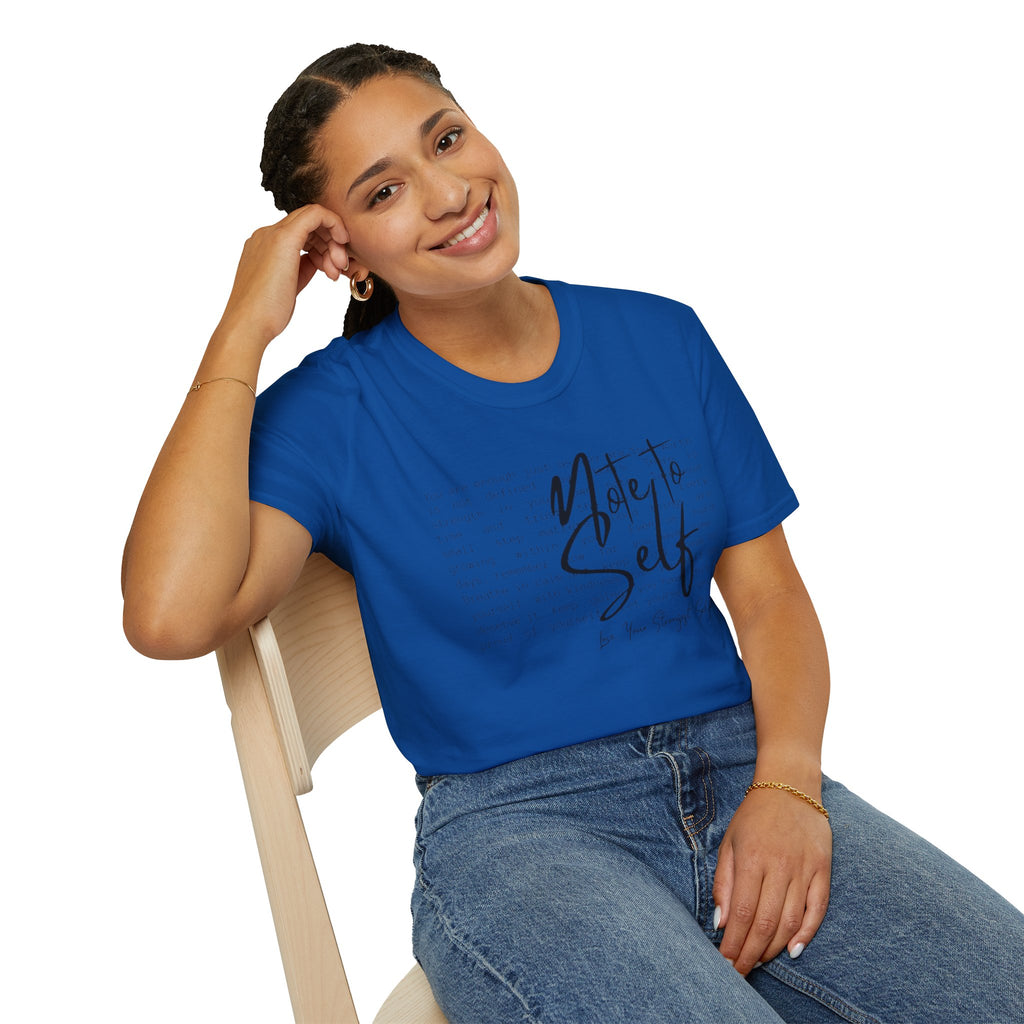 Note to Self T‑Shirt  Minimal Script Inspirational Tee