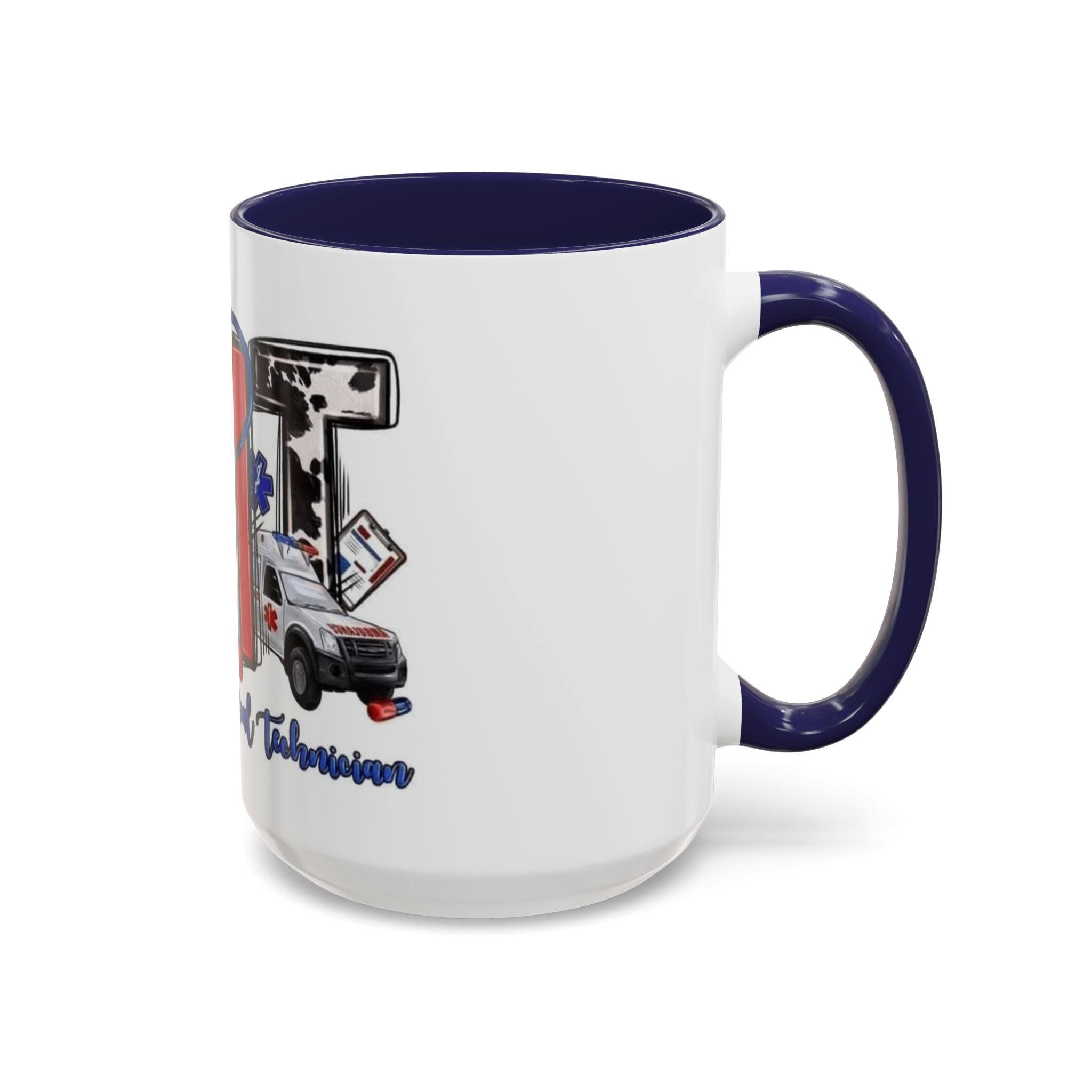 EMT Coffee Mug — Emergency Medical Technician Ambulance Stethoscope Design (11/15oz) Medical Christmas Mug