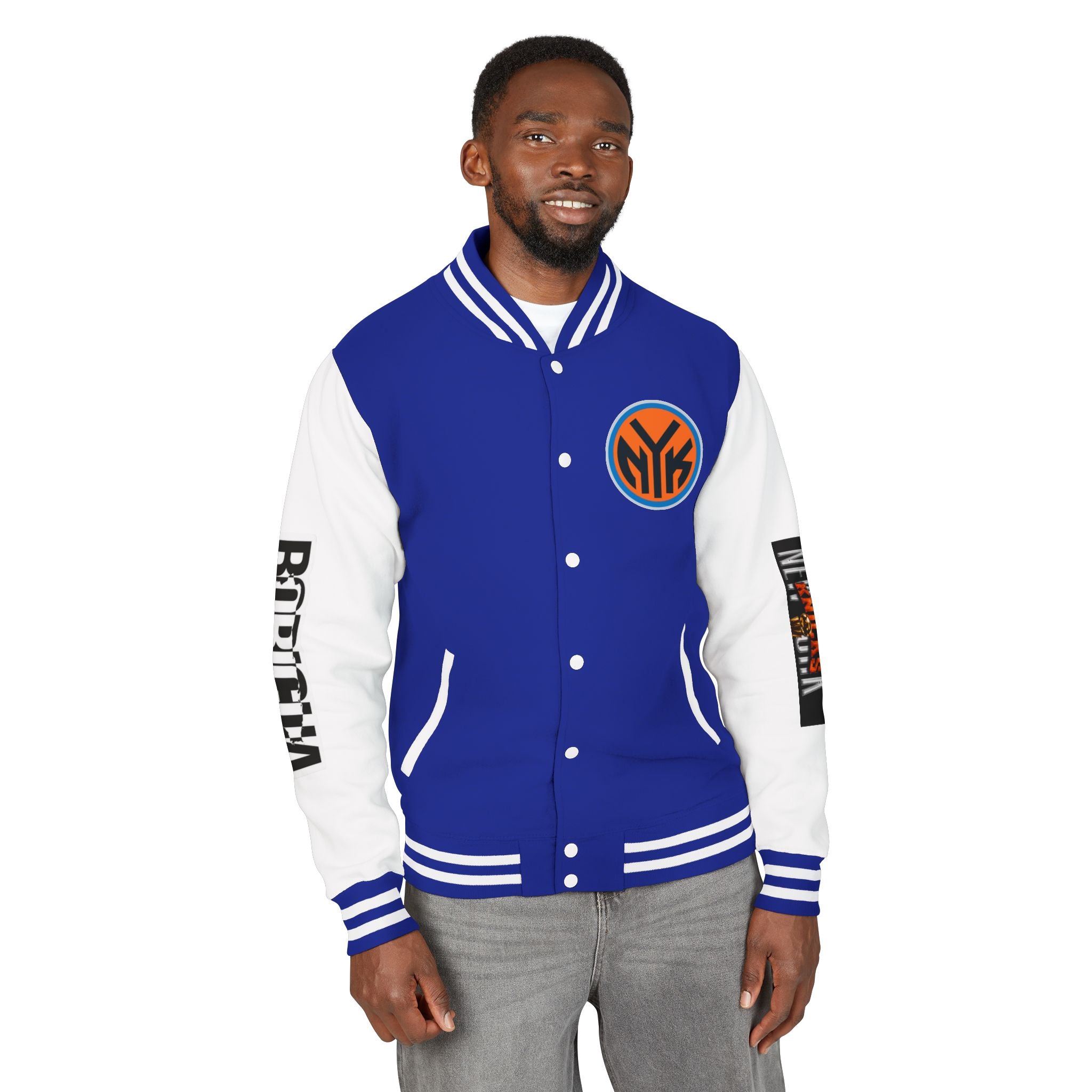 Basketball-Inspired Letterman Jacket — Men's Retro Varsity Sports Jacket Jose AlvarTribute Varsity Jacket