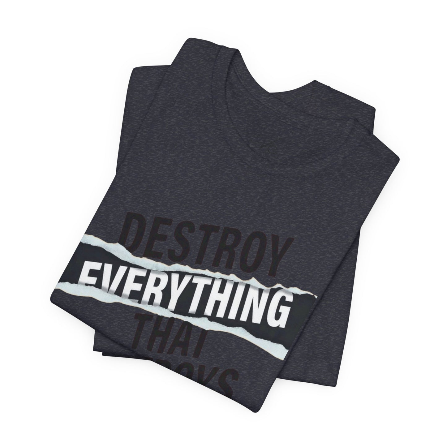 Destroy Everything That Destroys You T-Shirt  Bold Typographic Graphic Tee