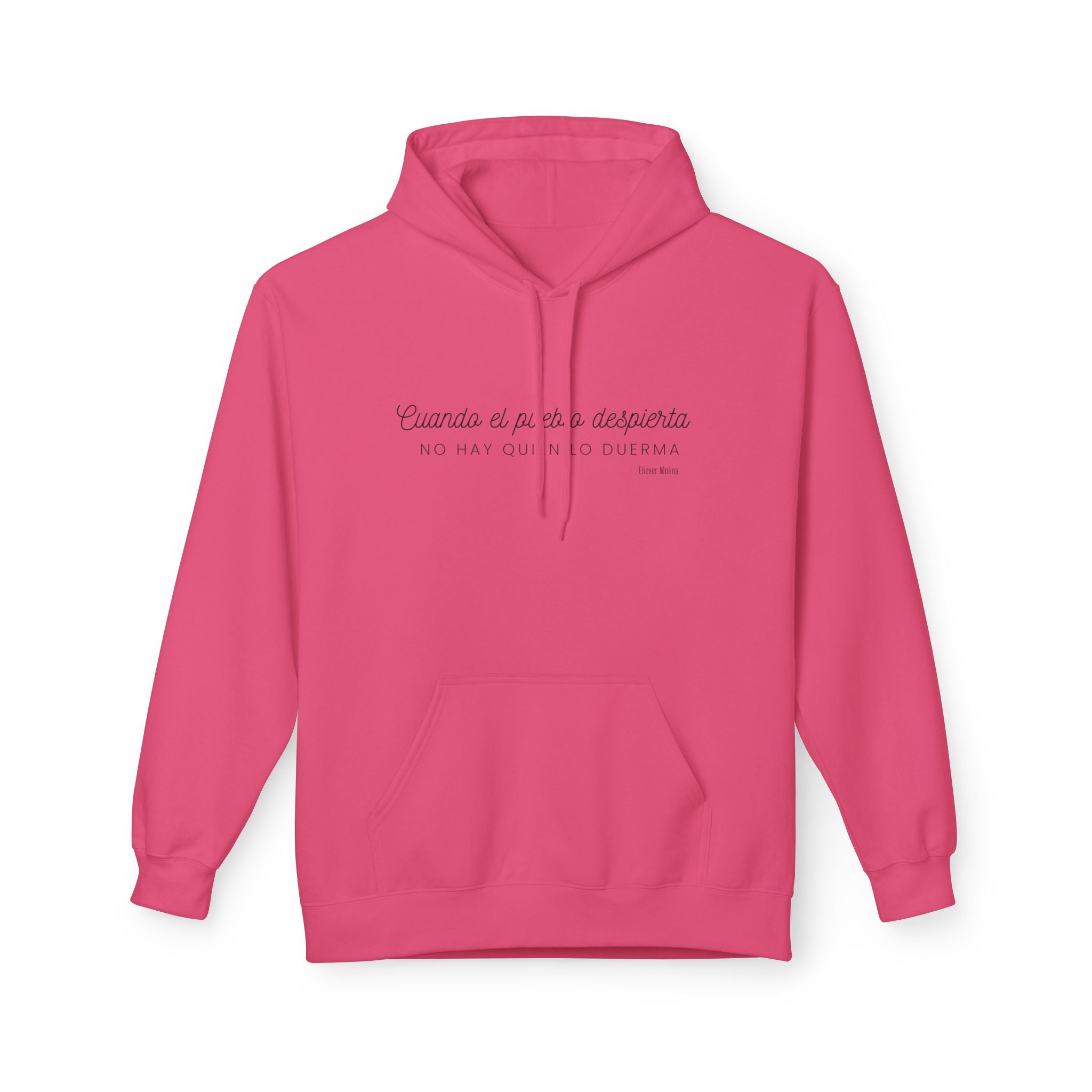 White Hoodie - "Caminas a pa'la desporta" Minimal Script Pullover