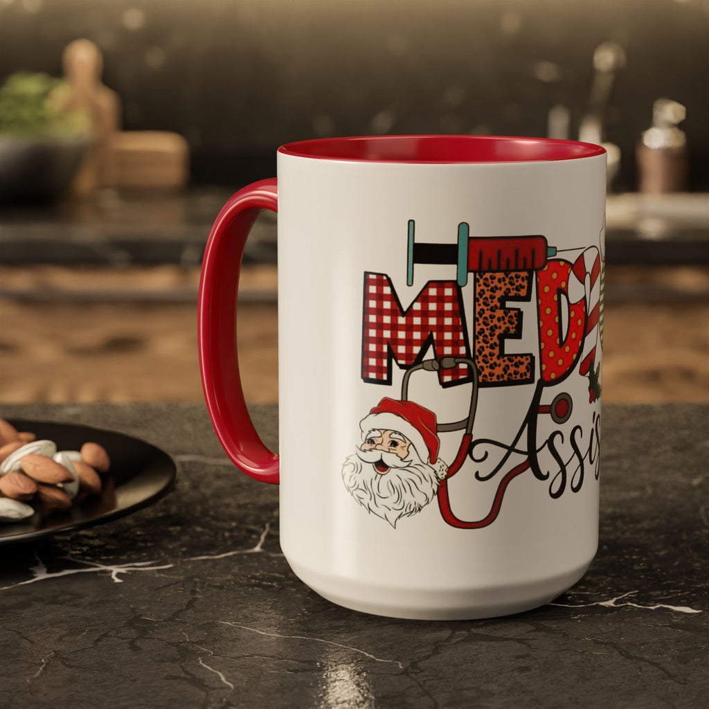 Medical Assistant Christmas Mug — Festive Colorful 11oz/15oz Coffee Cup Medical Christmas Mug