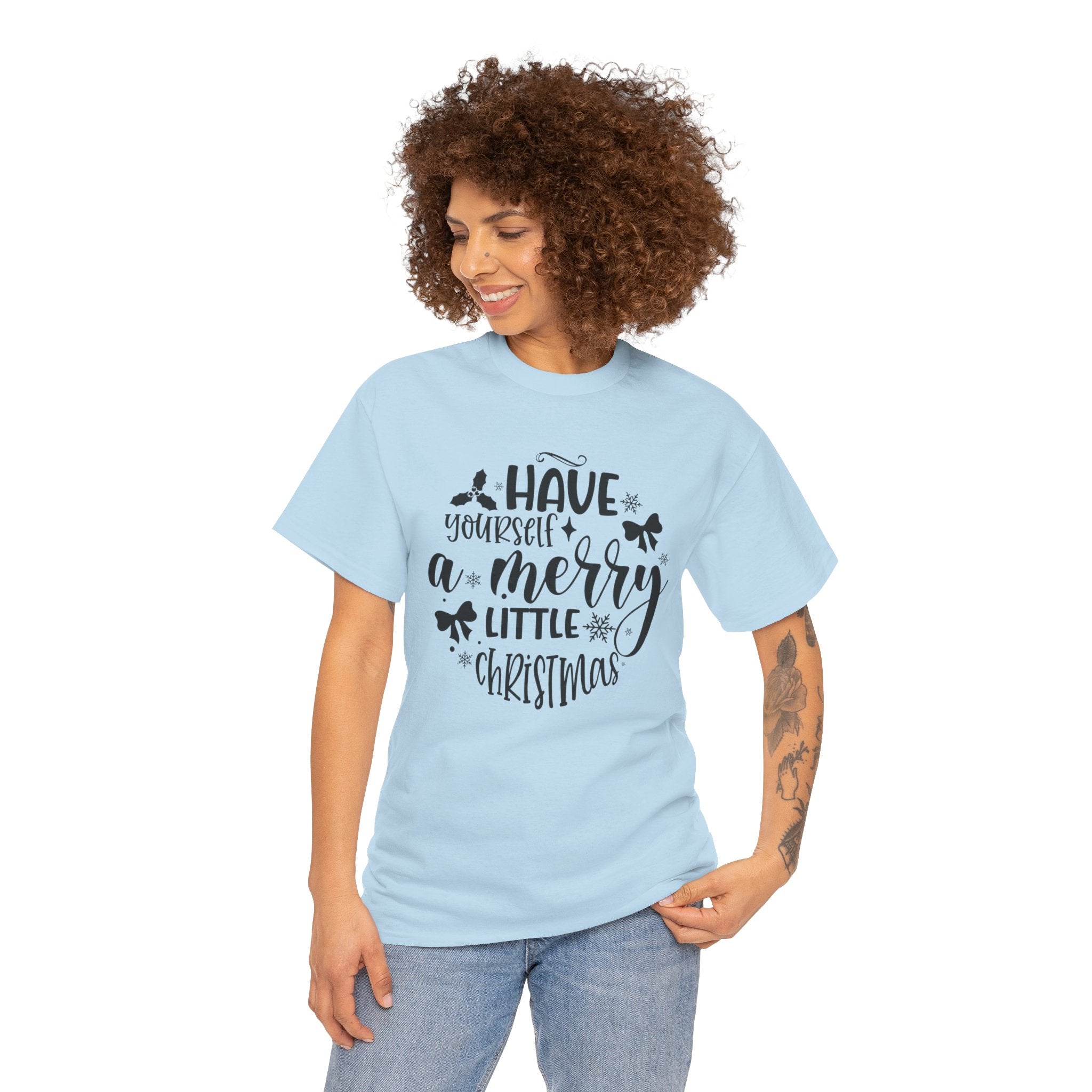 Merry Christmas Cotton Tee Holiday Graphic Tees & Cozy Festive Wear