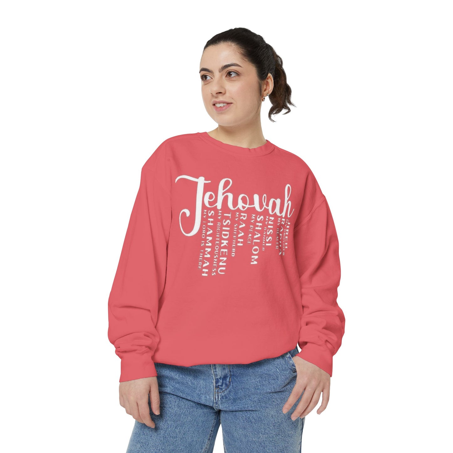Jehovah Names Sweatshirt  Christian Faith Scriptural Names Pullover