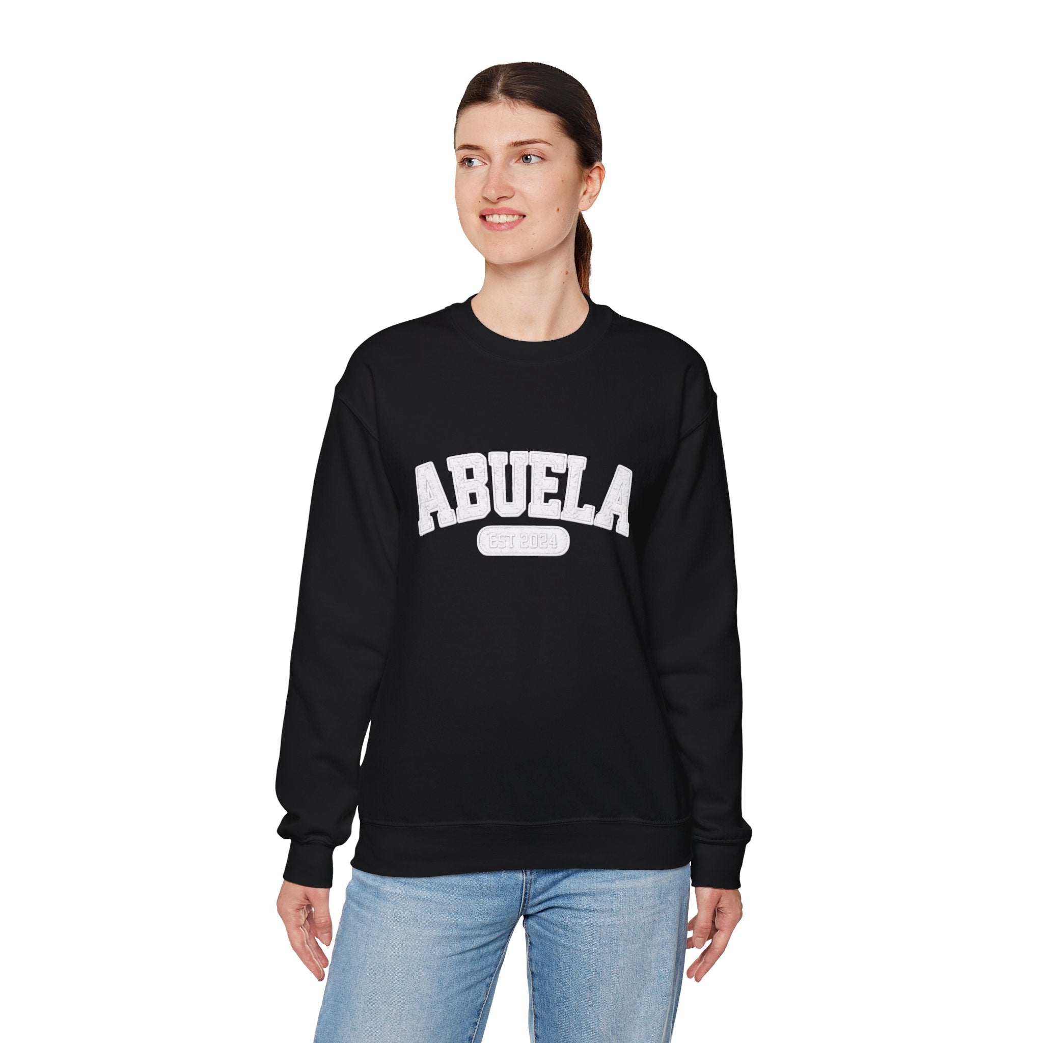 Abuela Varsity Crewneck Sweatshirt Cozy Grandma Gift Minimal Everyday Family Love Apparel