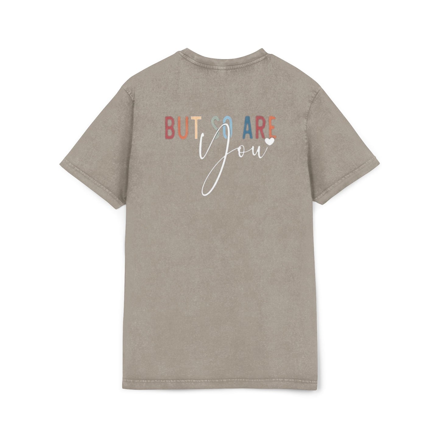 Acid Wash Tee  "Life Is Tough" Inspirational Retro Graphic T-Shirt