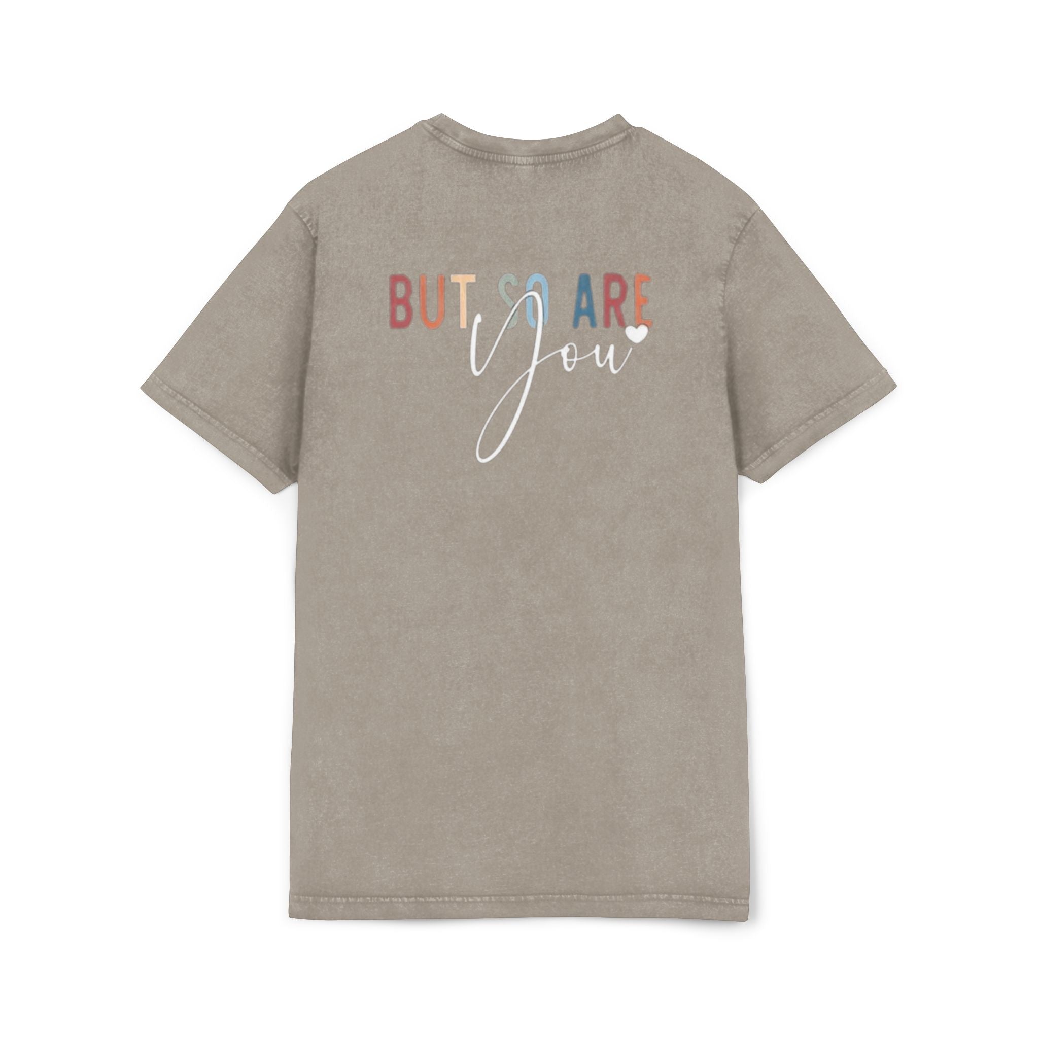 Acid Wash Tee  "Life Is Tough" Inspirational Retro Graphic T-Shirt