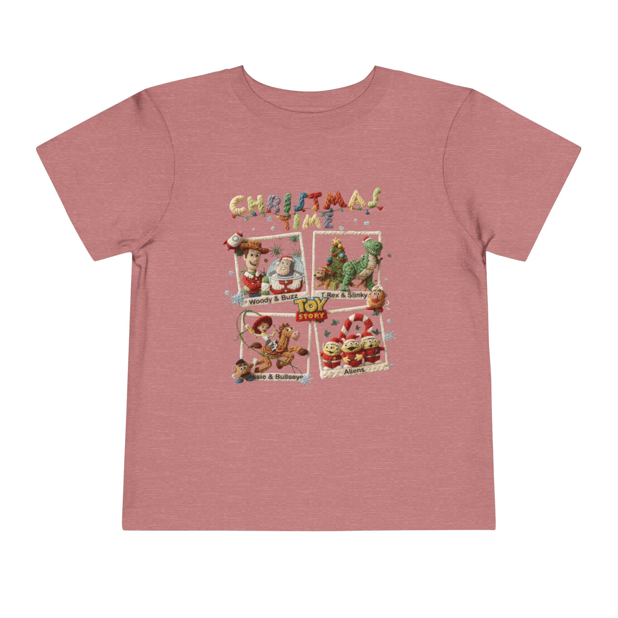 Christmas Time Toddler Tee  Cute Holiday Toy & Santa Print