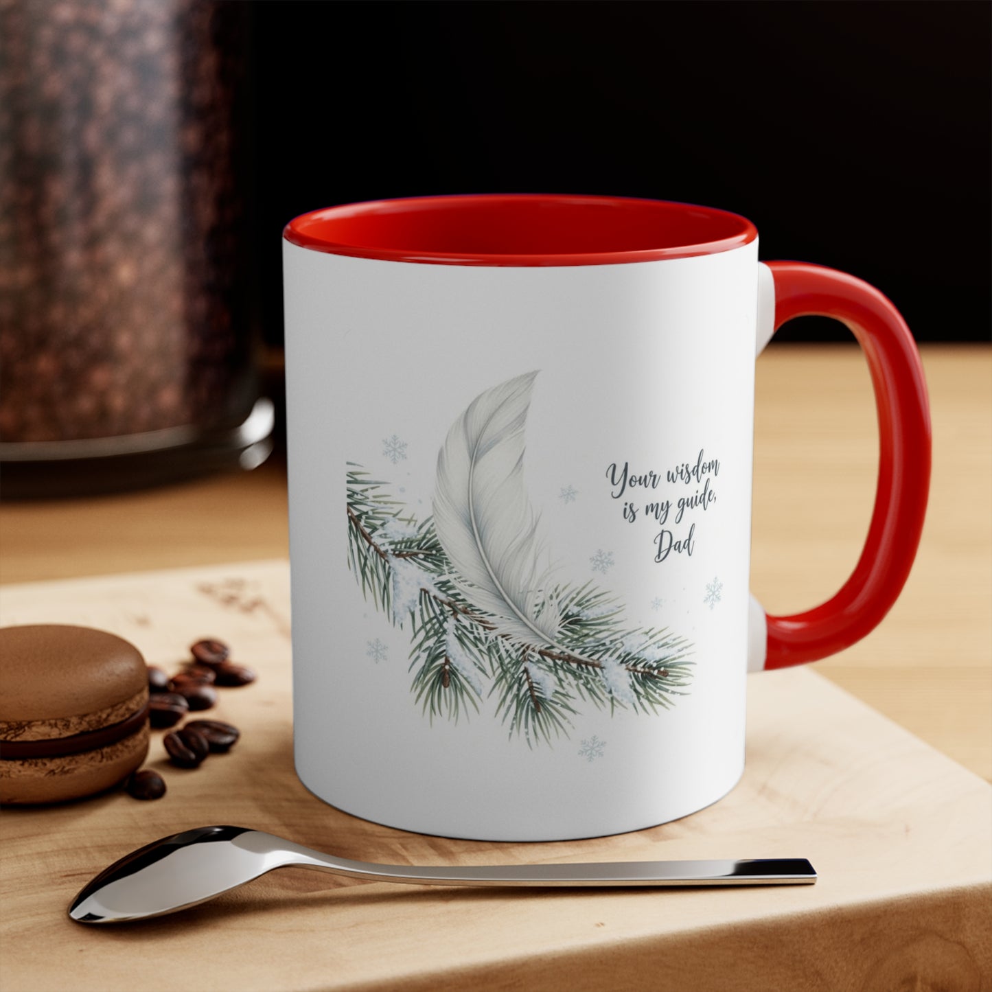 Holiday Mugs Christmas Gift Ideas Hot Cocoa & Coffee Cup Designs Inspirational Father's Day Mug with Feather Design