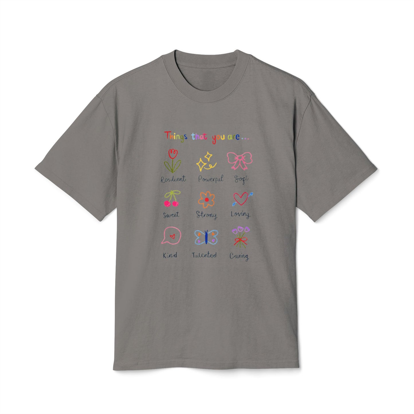 ✨ Let your outfit reflect your inner peace. Unisex Heavy Faded Tee with Whimsical Floral Design, Cute Gift, Casual Wear, Spring Style, Everyday Comfort