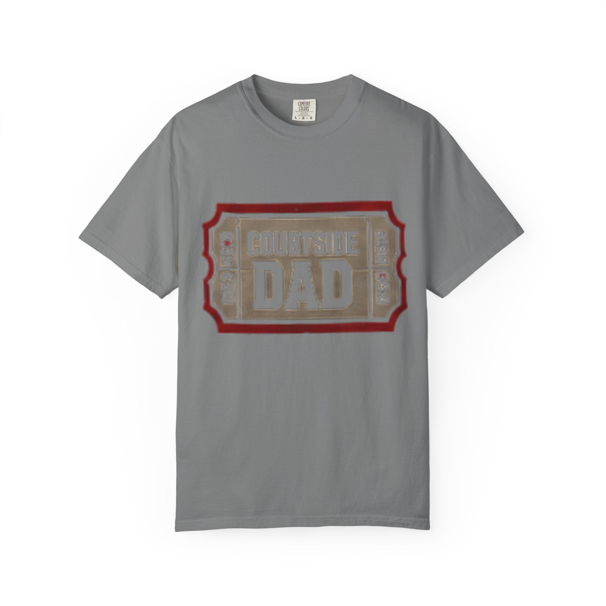 Courtside Dad T-Shirt — Vintage Ticket-Style Basketball Dad Tee