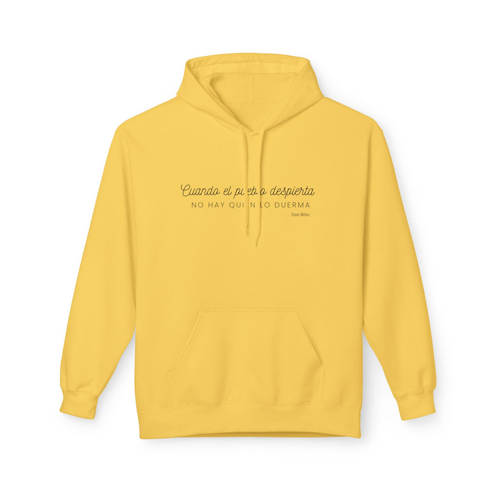 White Hoodie - "Caminas a pa'la desporta" Minimal Script Pullover