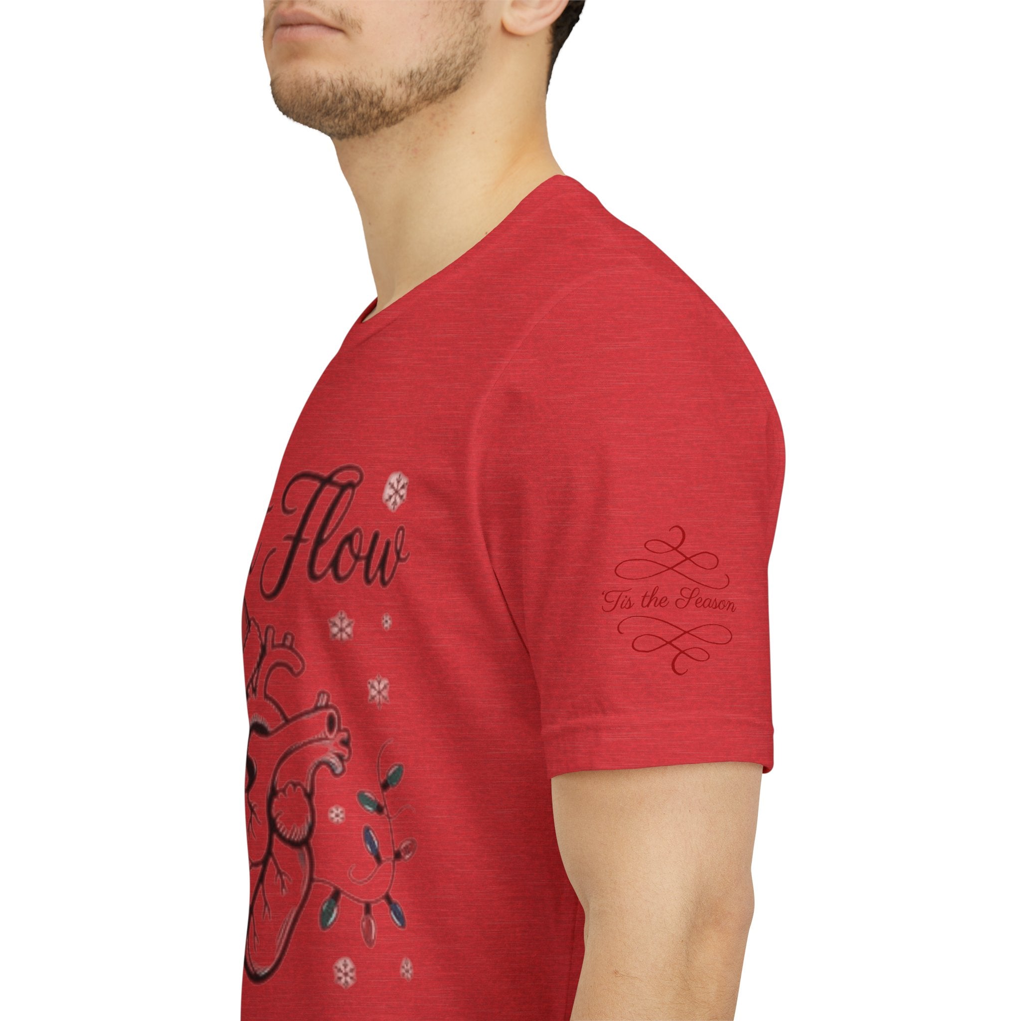 Let It Flow Heart Tee  Christmas Anatomical Heart Shirt