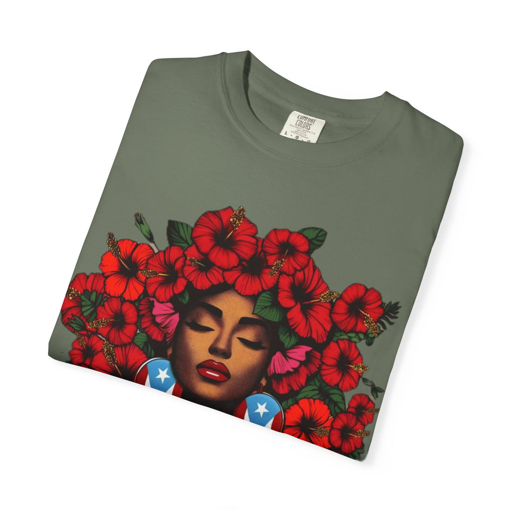 Puerto Rico Navidades T-Shirt — "La Jíbaraza" Floral Puerto Rican Pride Tee