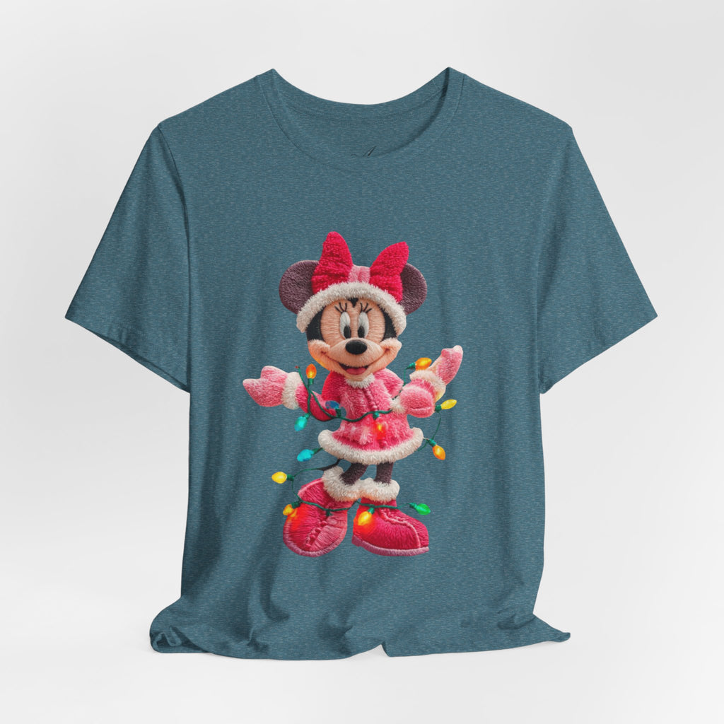 Minnie Mouse Holiday Lights T-Shirt Festive Holiday Designs