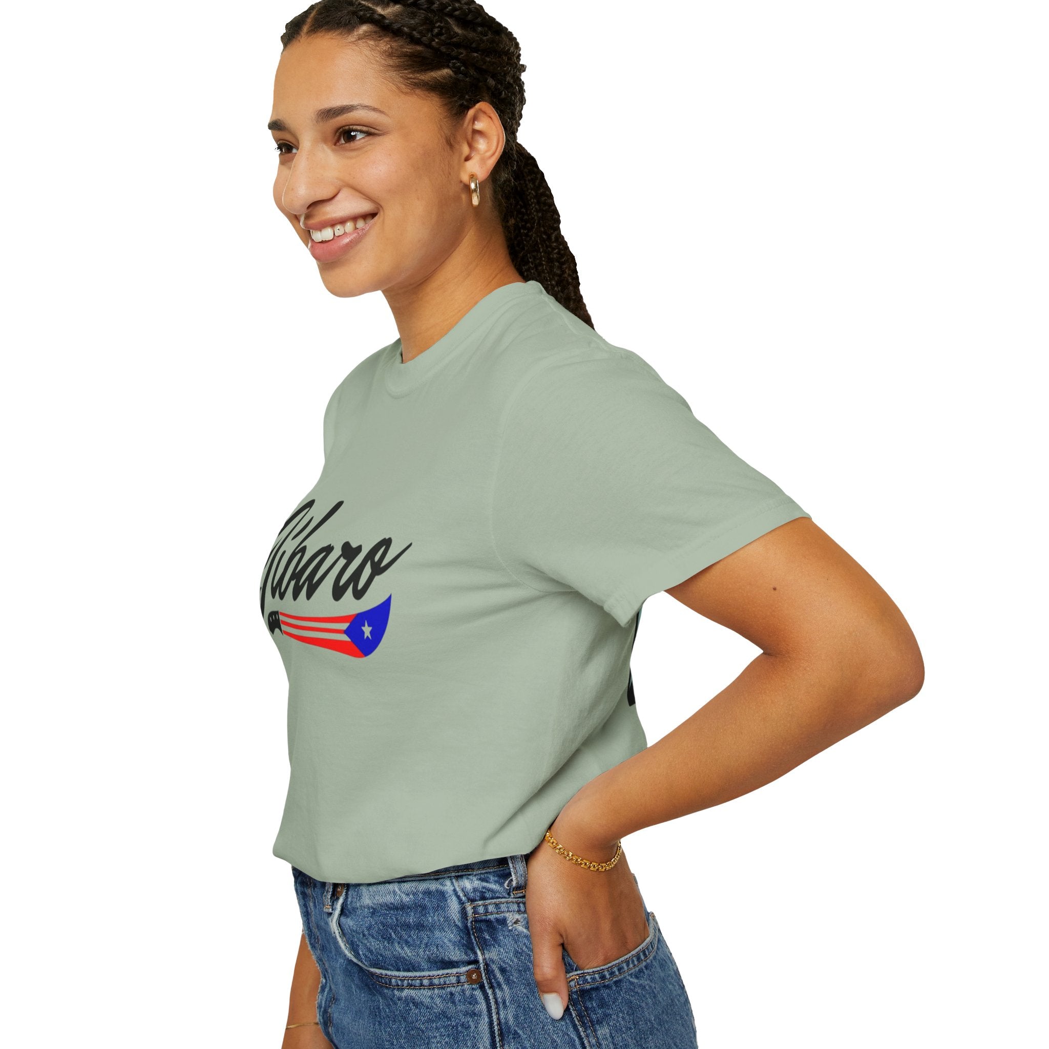 T-Shirt  "Jíbaro" Puerto Rican Heritage Tee (Back Machete  Sombrero de Paja Design) Puerto Rico’s Navidades
