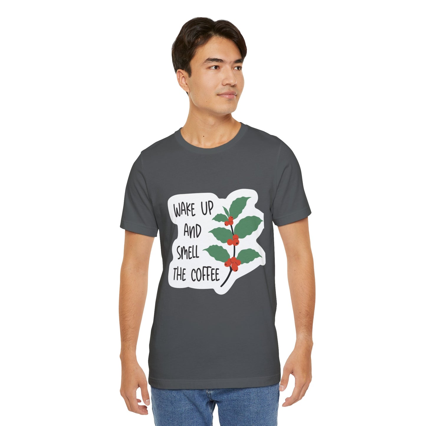 Wake Up and Smell the Coffee Tee  Coffee Plant Graphic T-Shirt