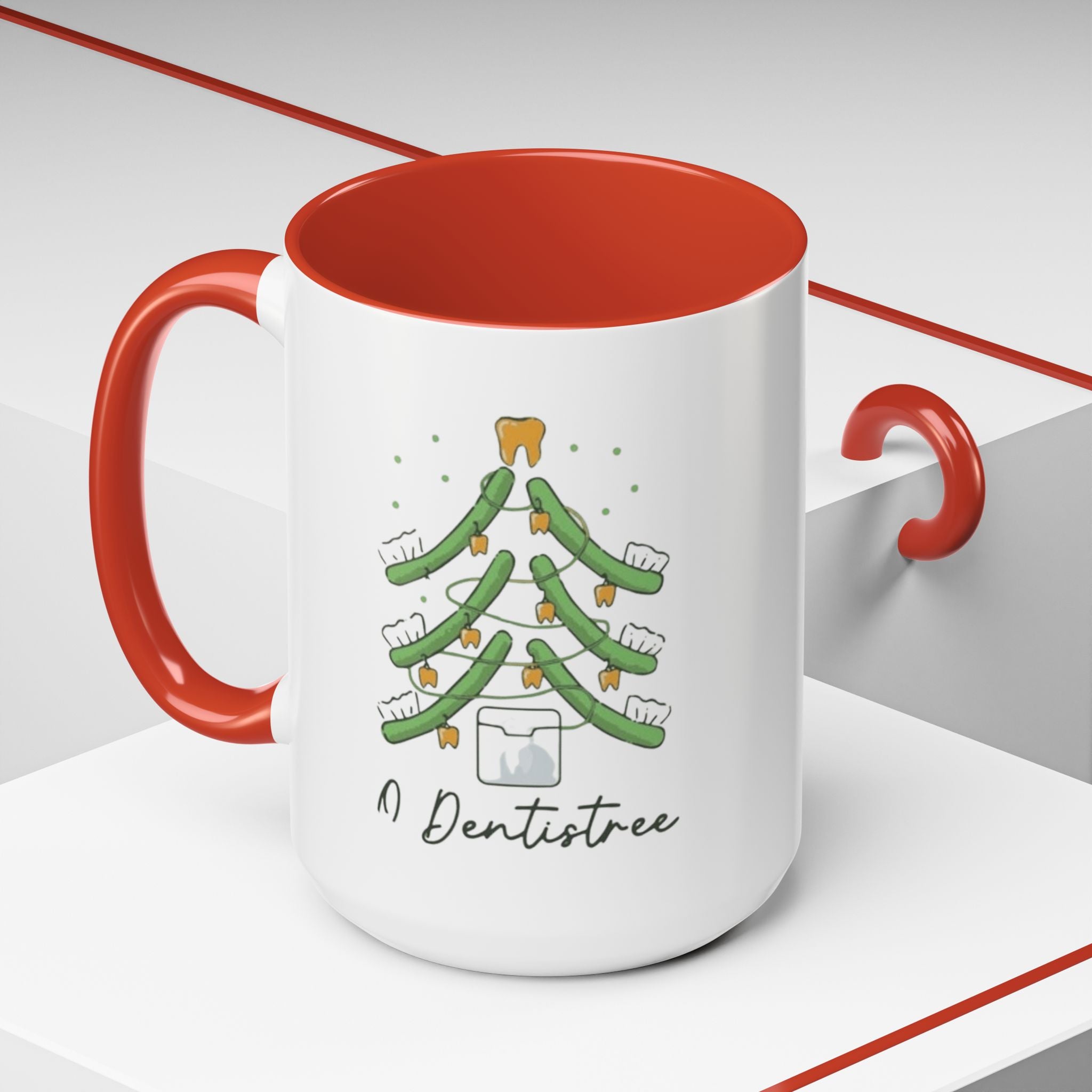 Dentist Christmas Mug - 'A Dentistree' Holiday Coffee Cup (11/15oz)