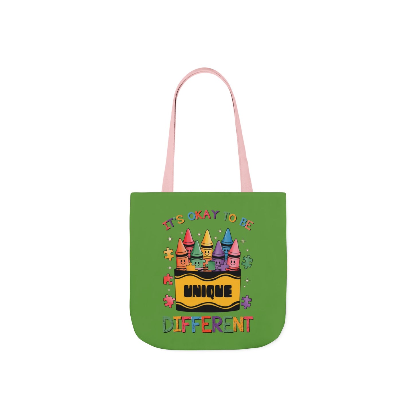 Autism Awareness & Pride Collection Unique Canvas Tote Bag with Colorful Castle Design