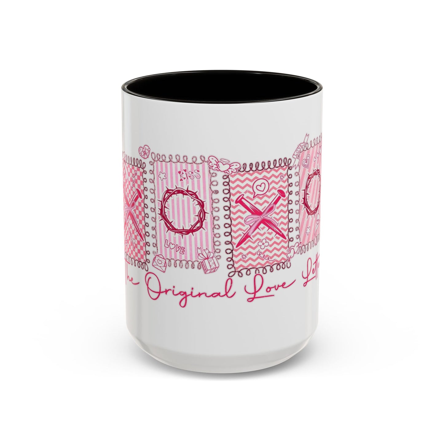 Love Letters XOXO Ceramic Mug — Colorful 11oz & 15oz Coffee Cup