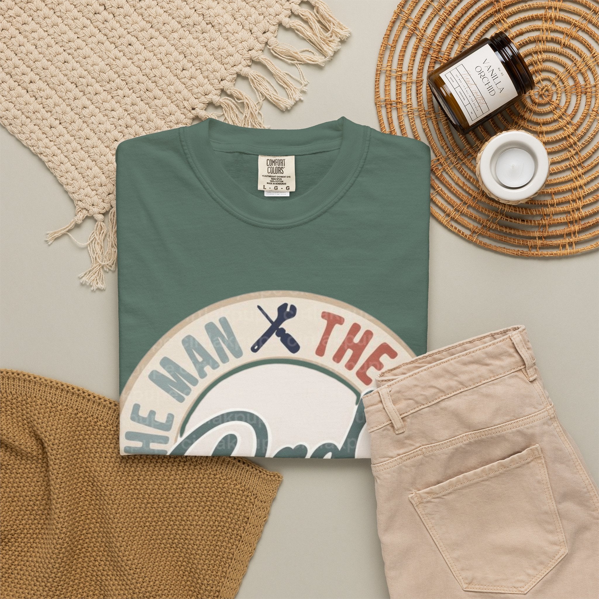 Dad Retro Badge T-Shirt — “Dad: The Man, The Myth, The Legend” Father’s Day Tee