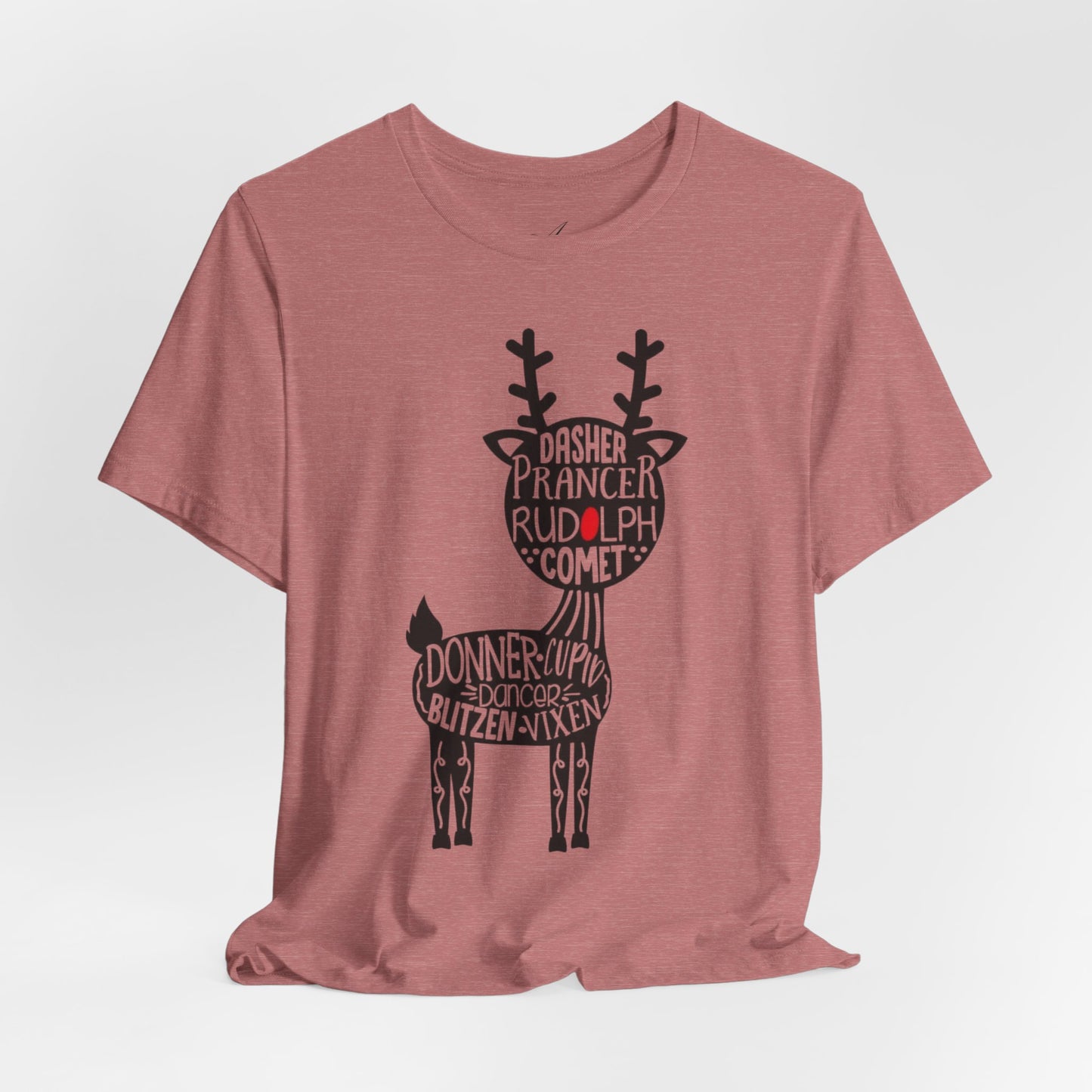 Christmas Reindeer Graphic Tee - Unisex Jersey Short Sleeve Shirt