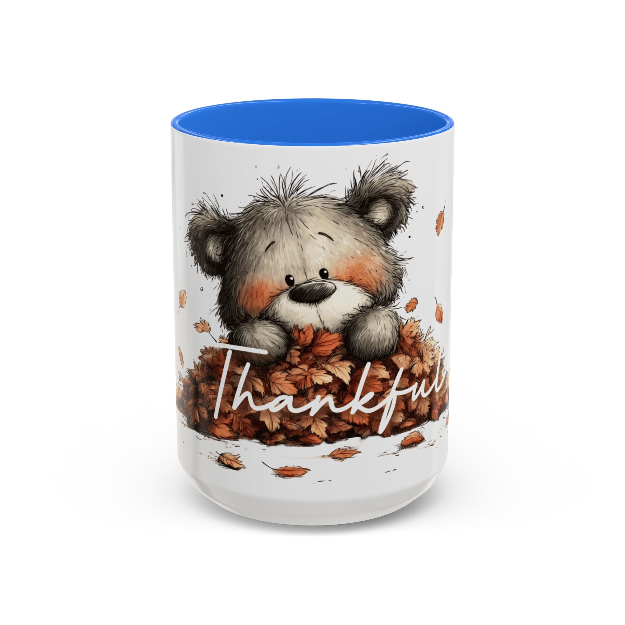 Thankful Bear Autumn Mug — Cute Fall Coffee Cup (11oz, 15oz)