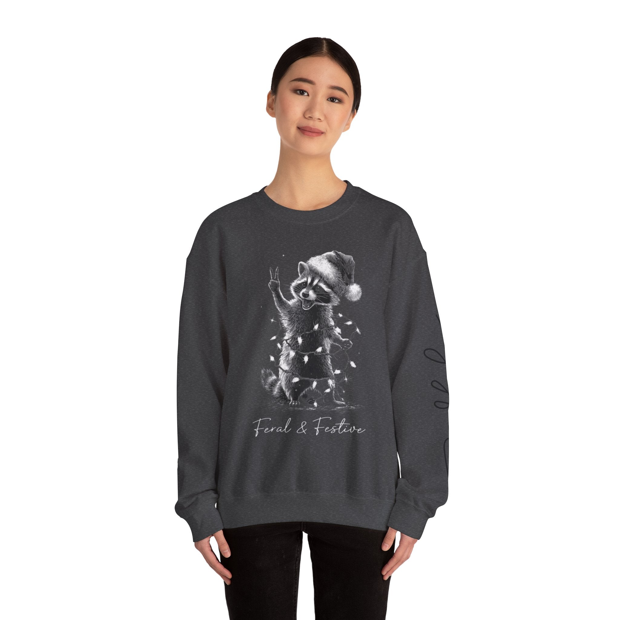 Holiday Raccoon Crewneck Sweatshirt Christmas Tshirts and sweaters,