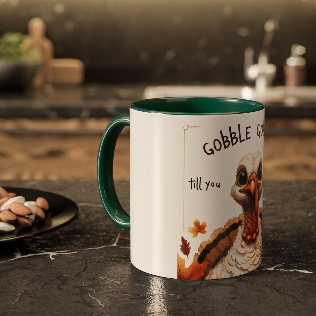 Mix cozy, aesthetic, and autumn-inspired sayings 🍁 Whimsical Thanksgiving Mug - Gobble Gobble Design