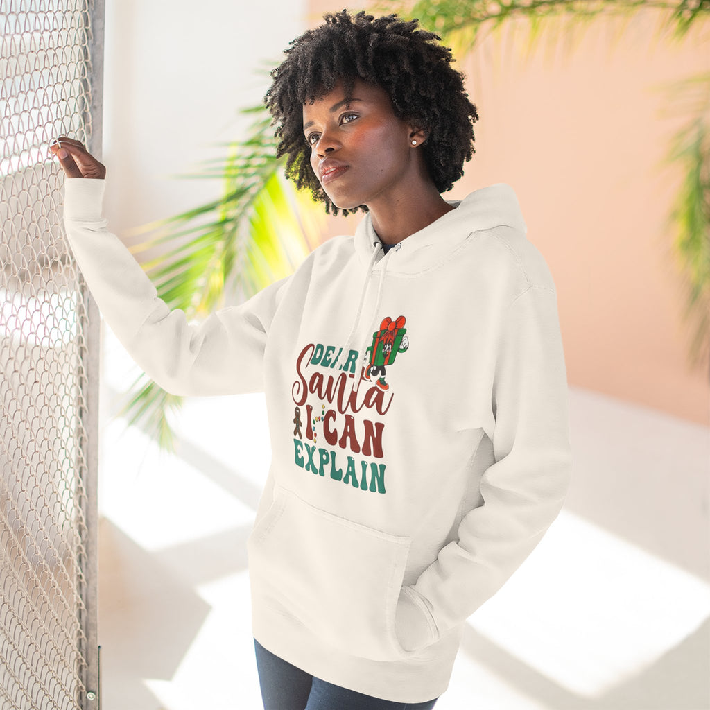 Christmas Hoodie “Dear Santa I Can Explain” Funny Holiday Pullover Christmas T-Shirts and Sweatshirts Collection
