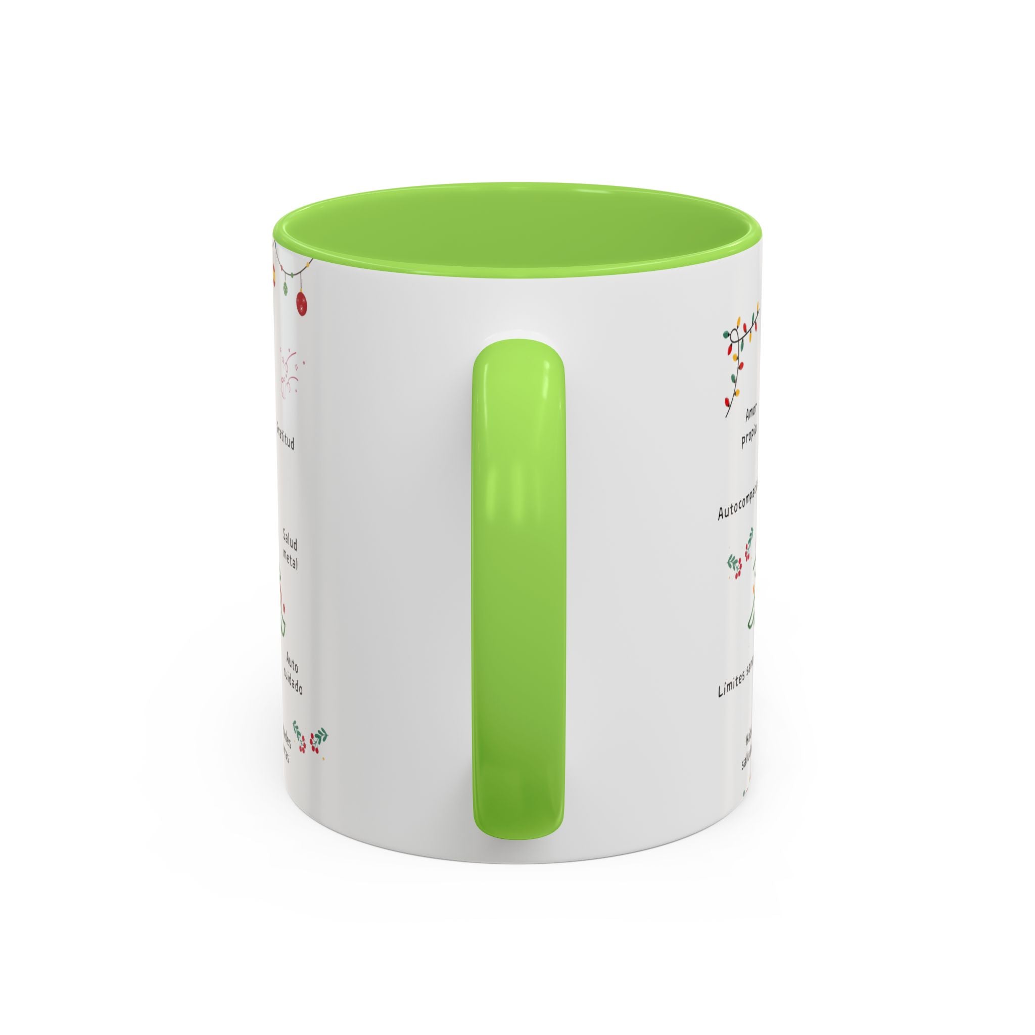 Mug — 'Adorna Tu Vida' Christmas Tree Spanish Holiday Coffee Mug (11oz/15oz)