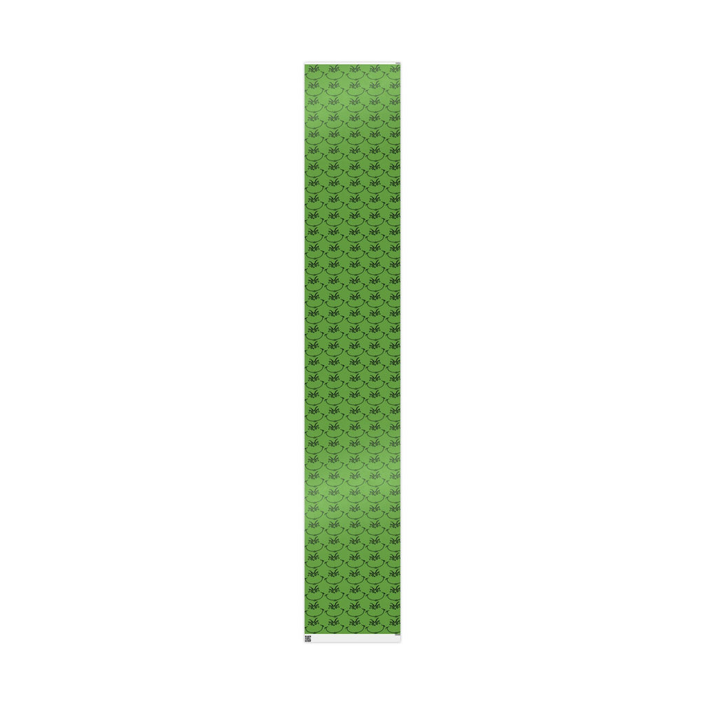 The Grench Wrapping Paper Roll  Green Tribal Swirl Gift Wrap (Holiday & Birthday)