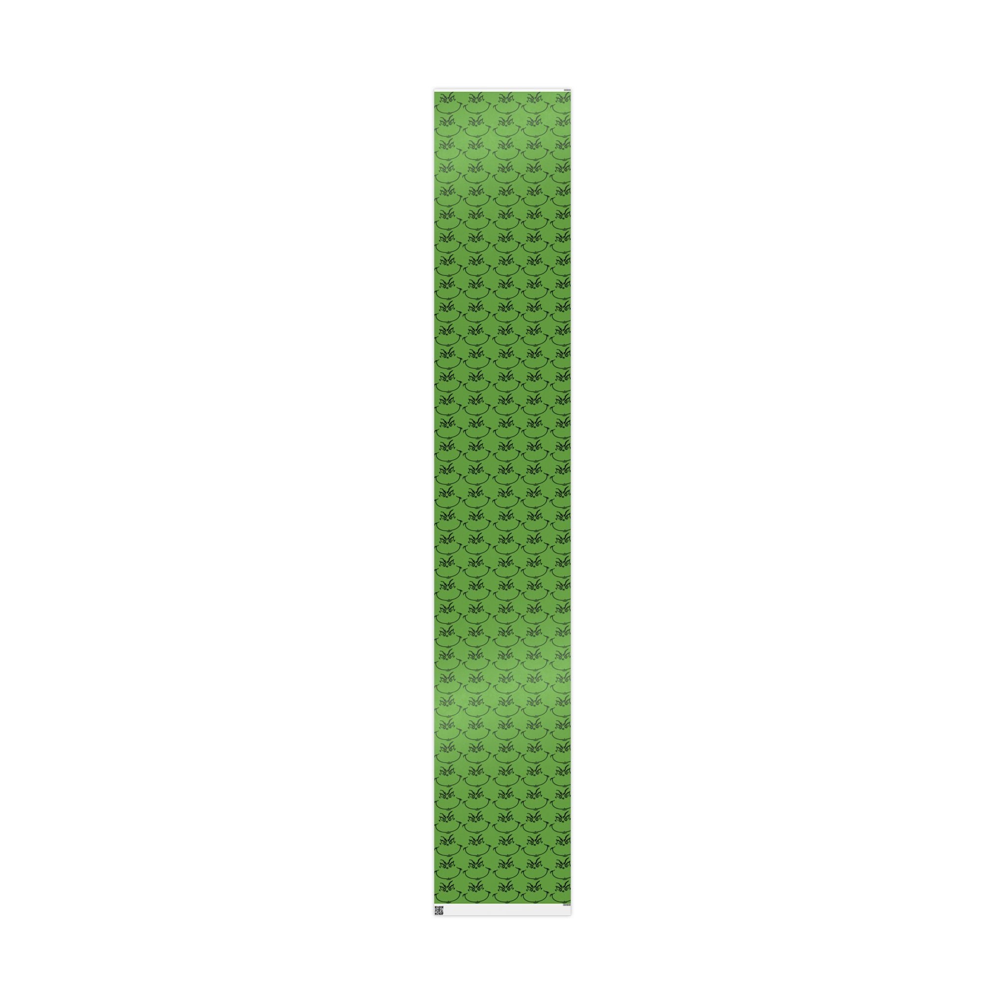 The Grench Wrapping Paper Roll  Green Tribal Swirl Gift Wrap (Holiday & Birthday)