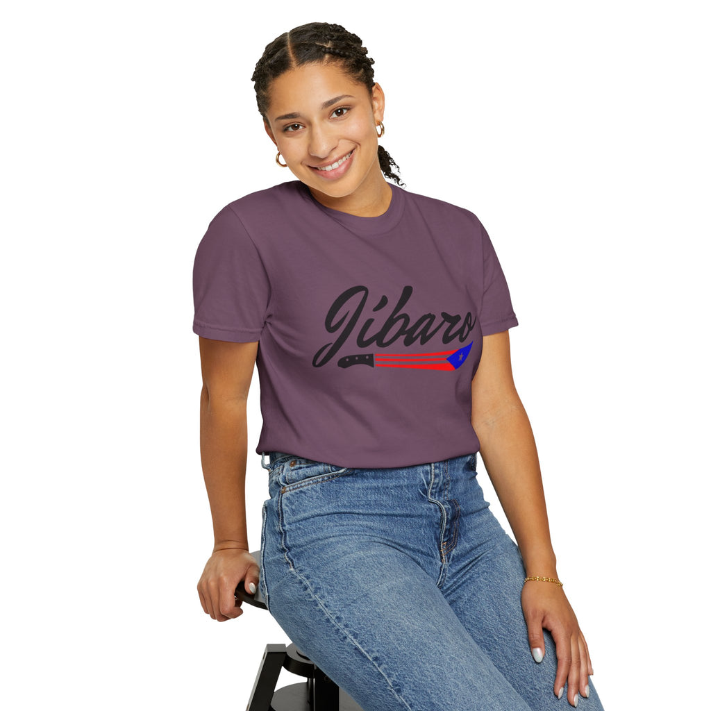 T-Shirt  "Jíbaro" Puerto Rican Heritage Tee (Back Machete  Sombrero de Paja Design) Puerto Rico’s Navidades