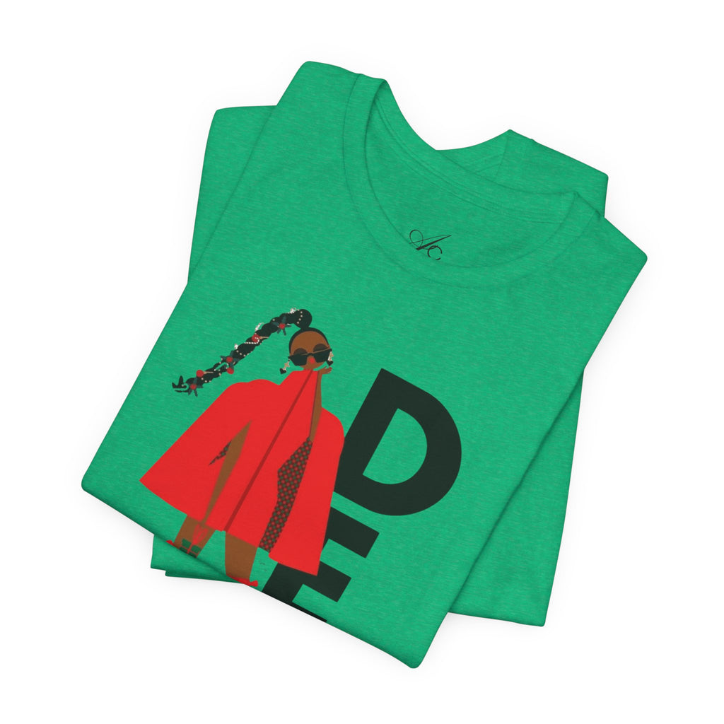December Fashion Tee  Red Coat Model Graphic Shirt
