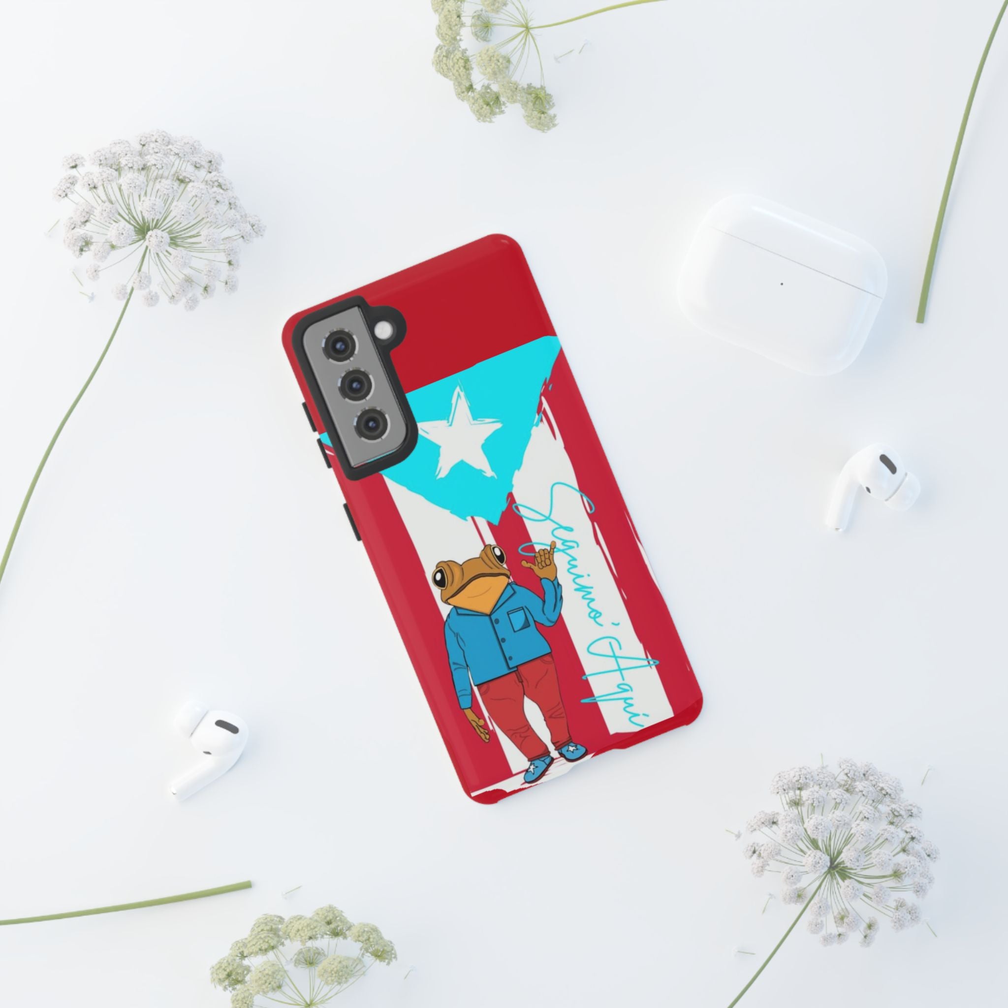 Puerto Rican Flag Frog Design ("Señorita Hops")Phone Case Isla del Encanto Phone Case – Puerto Rican Style